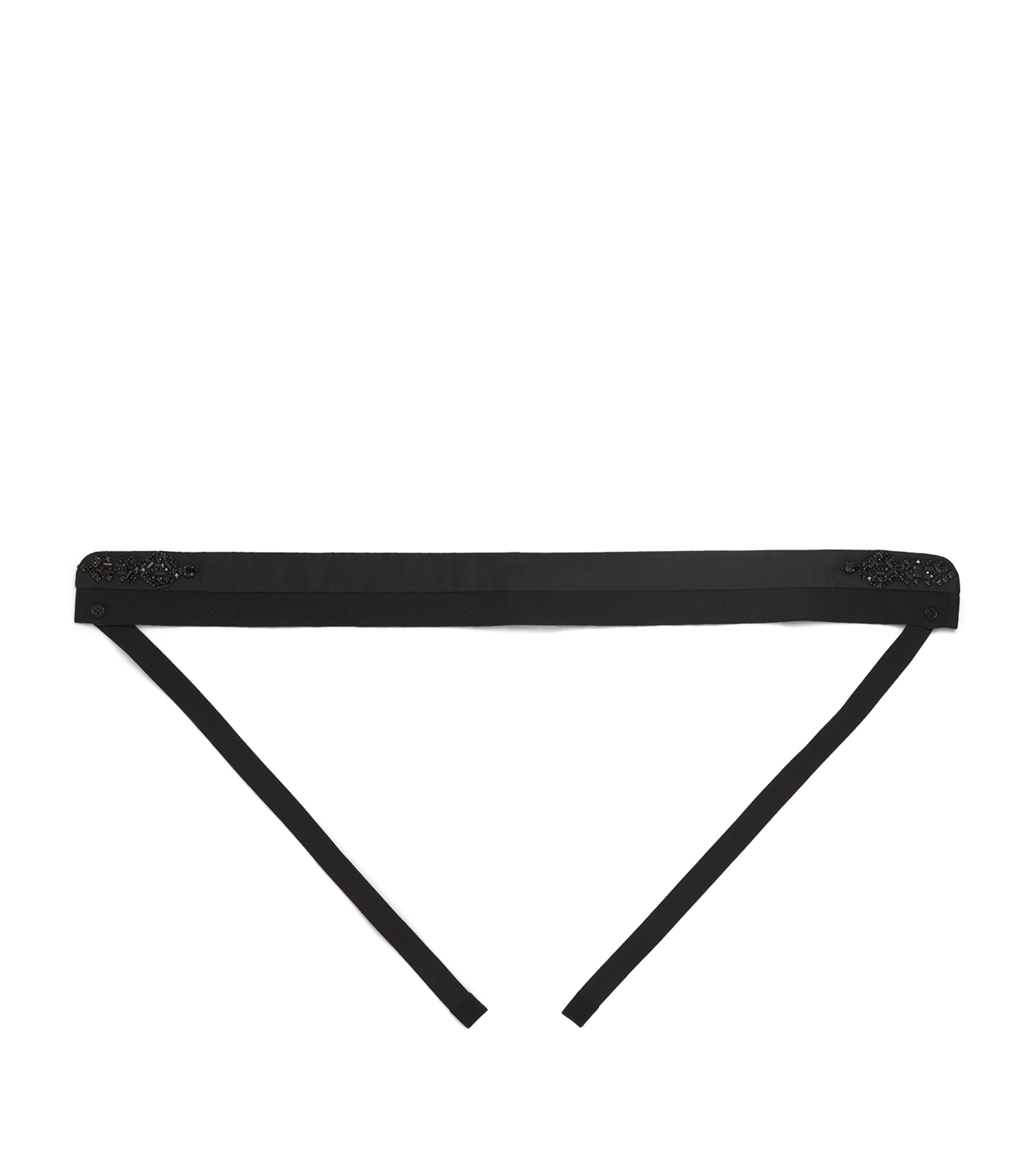 Max Mara Embellished Hood Trim In Black