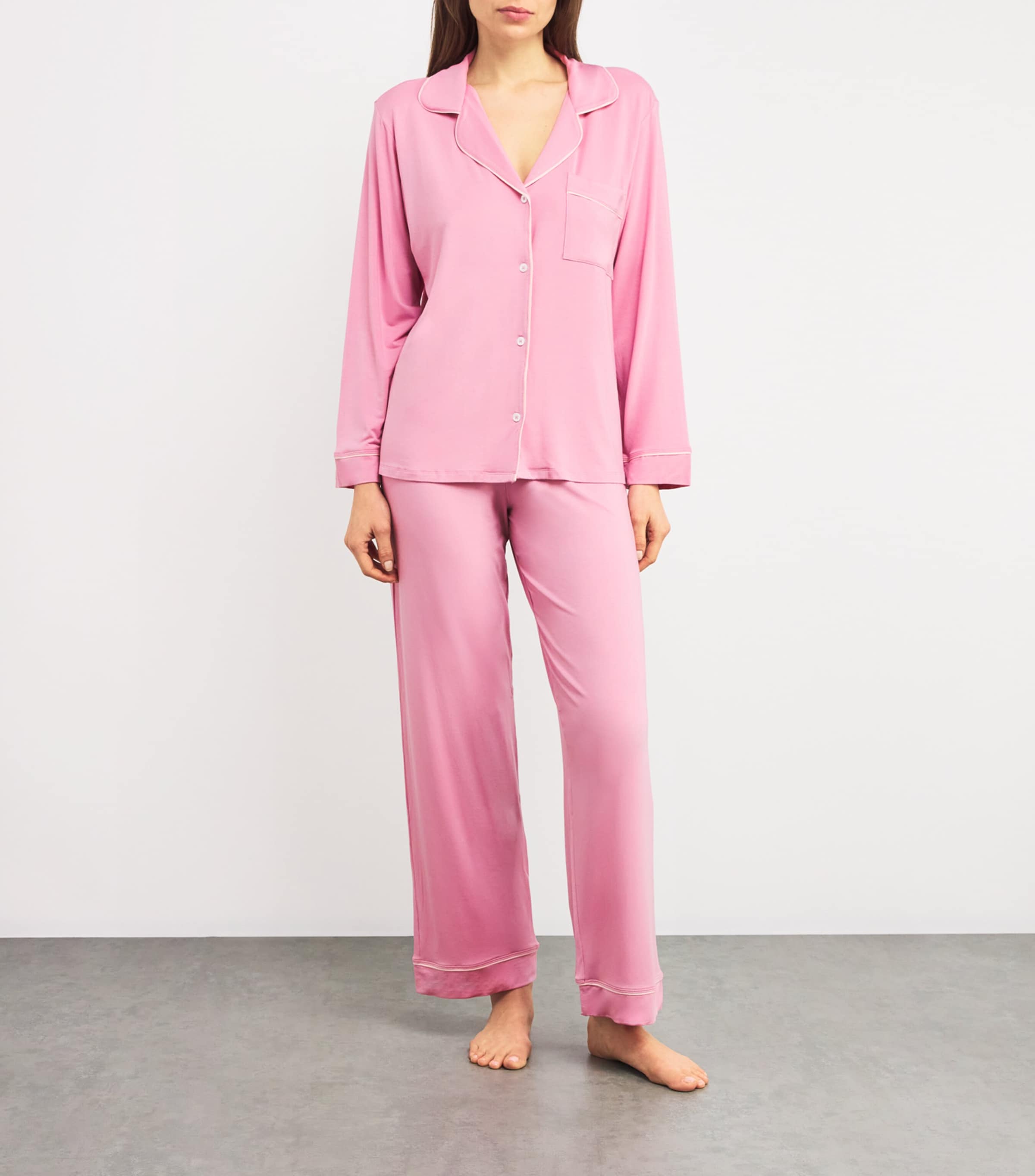 Gisele Long Piped Pyjama Set ORCHID/PTL PNK RQ/PP Image 2