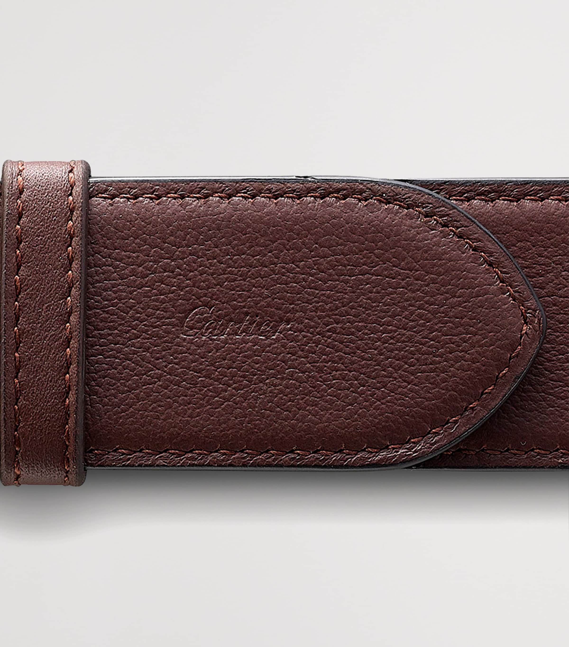 Cartier Leather Reversible Santos de Cartier Belt Black Image 5