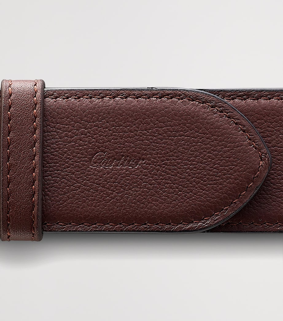Cartier Leather Reversible Santos de Cartier Belt Black Image 5