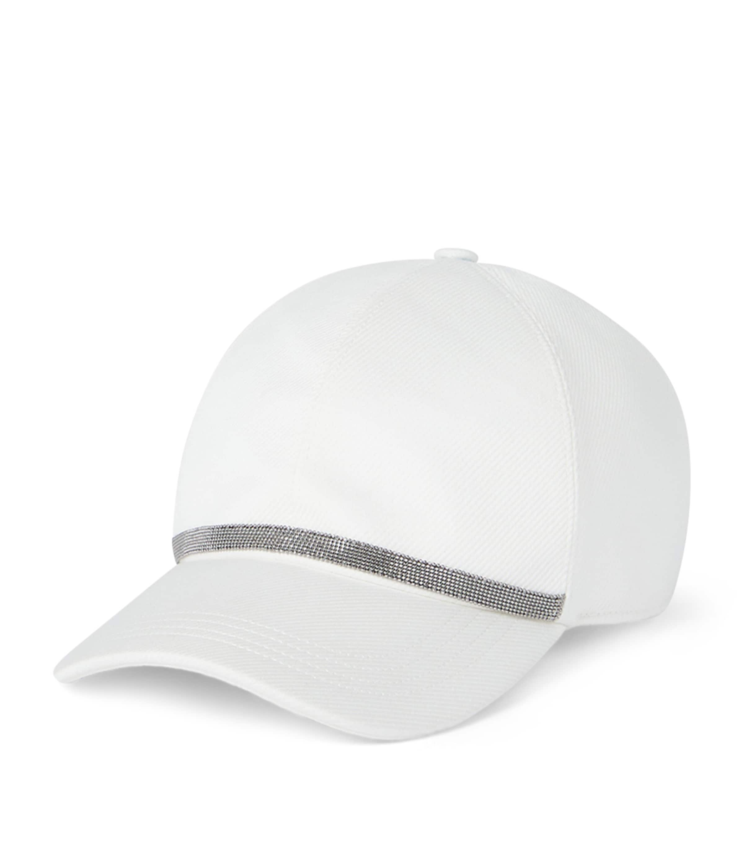 Brunello Cucinelli Cotton-Blend Monili-Detail Baseball Cap Image 1