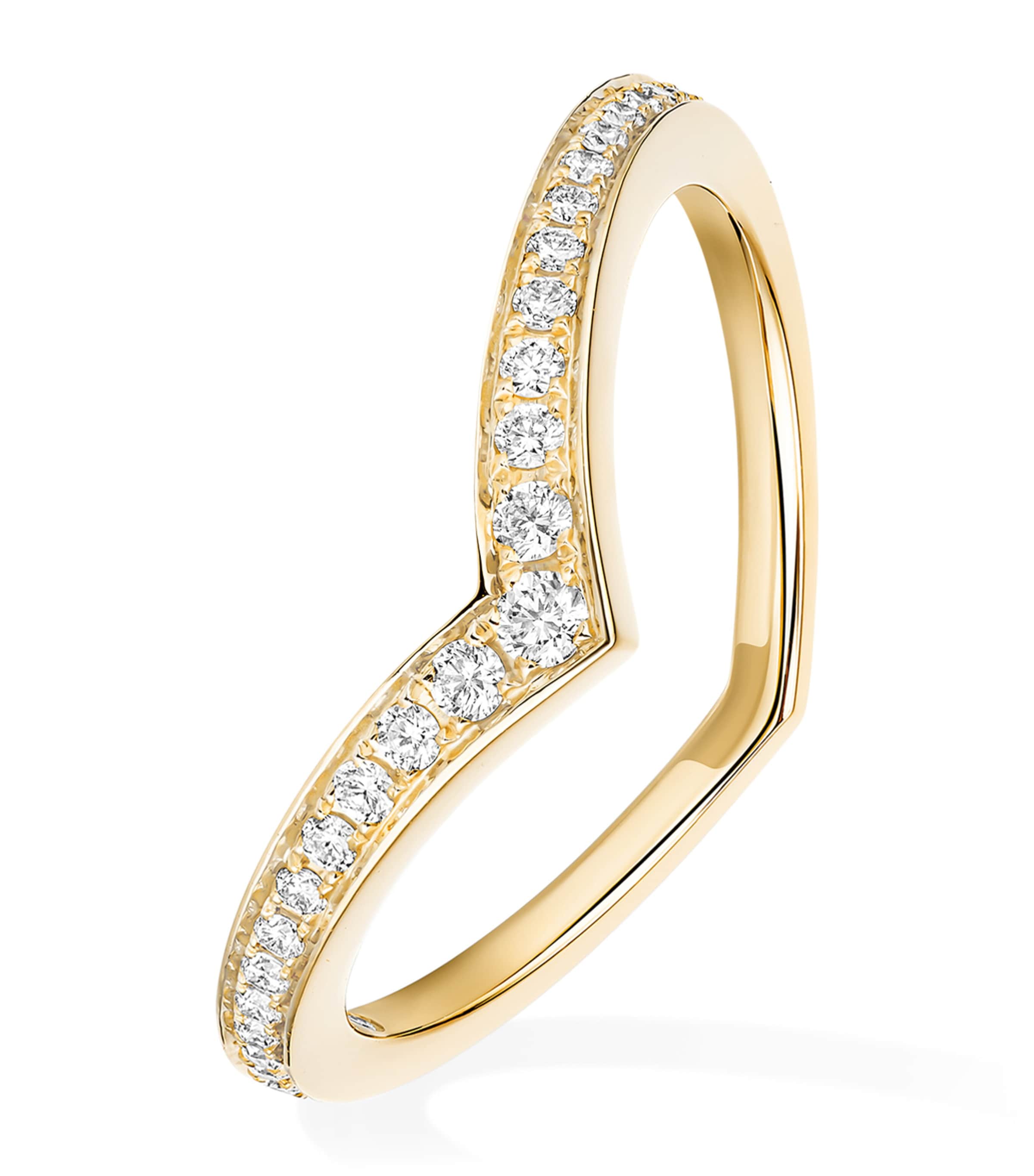Messika Fiery Yellow Gold and Pavé Diamond Wedding Ring Yellow Gold Image 1