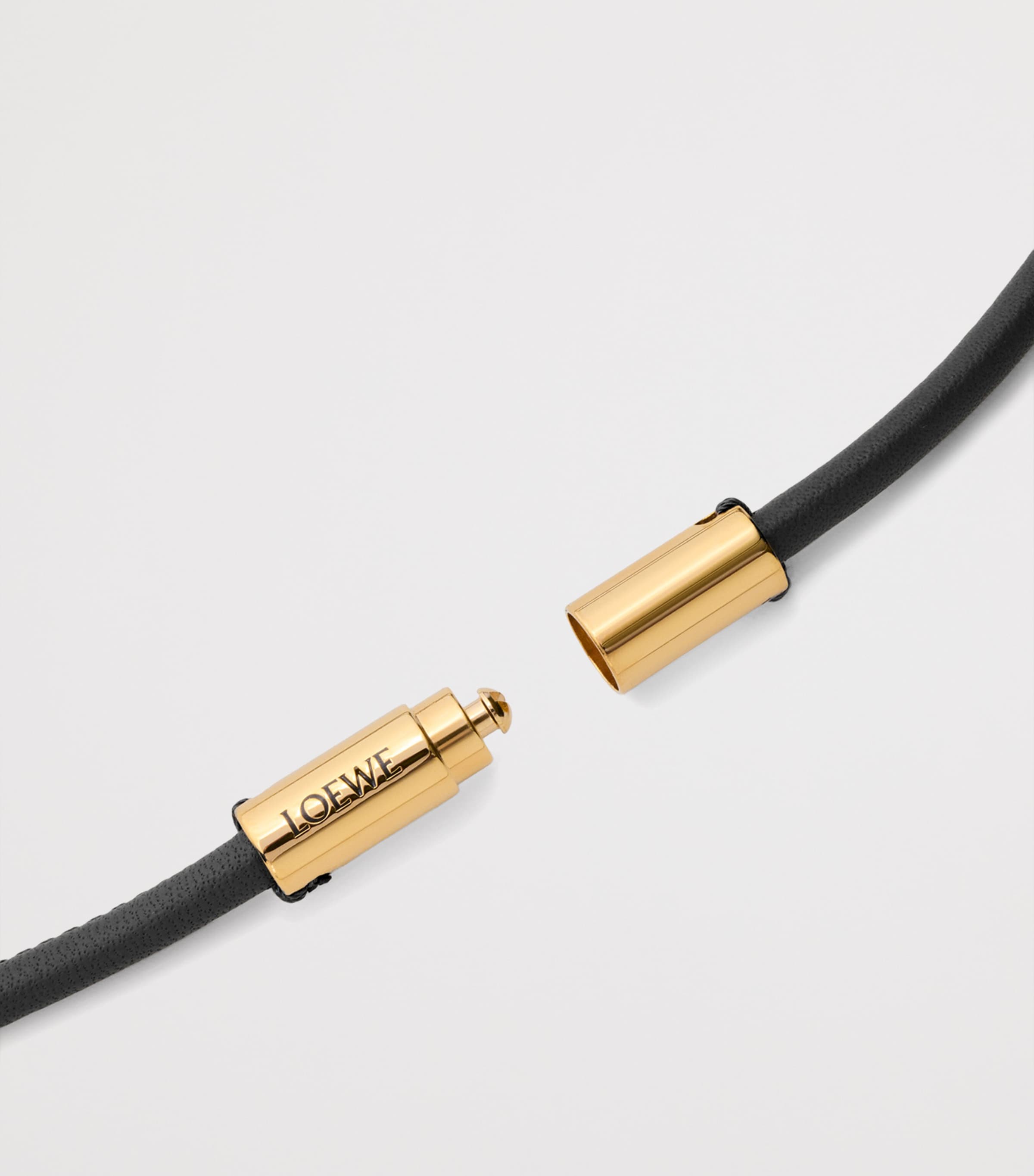 LOEWE Leather Pebble Phone Strap Black Image 3
