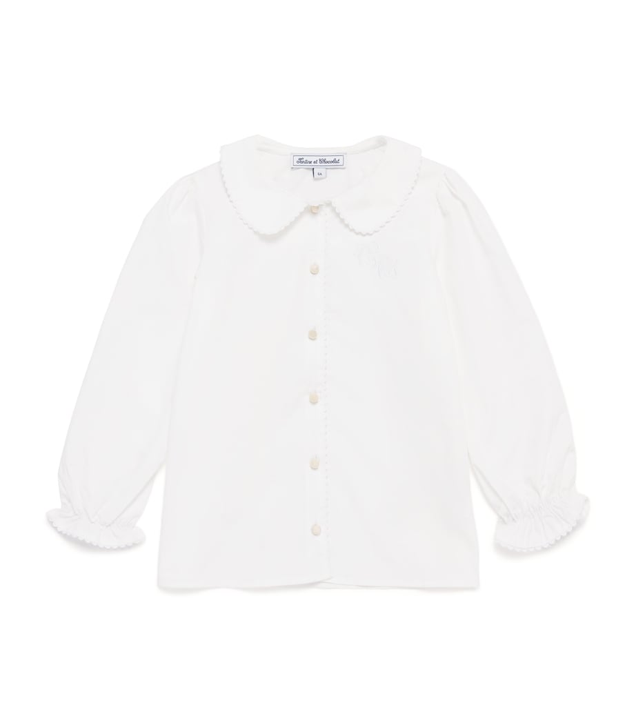 Cotton Collared Blouse (3-12 Years) 1 BLANC Image 1