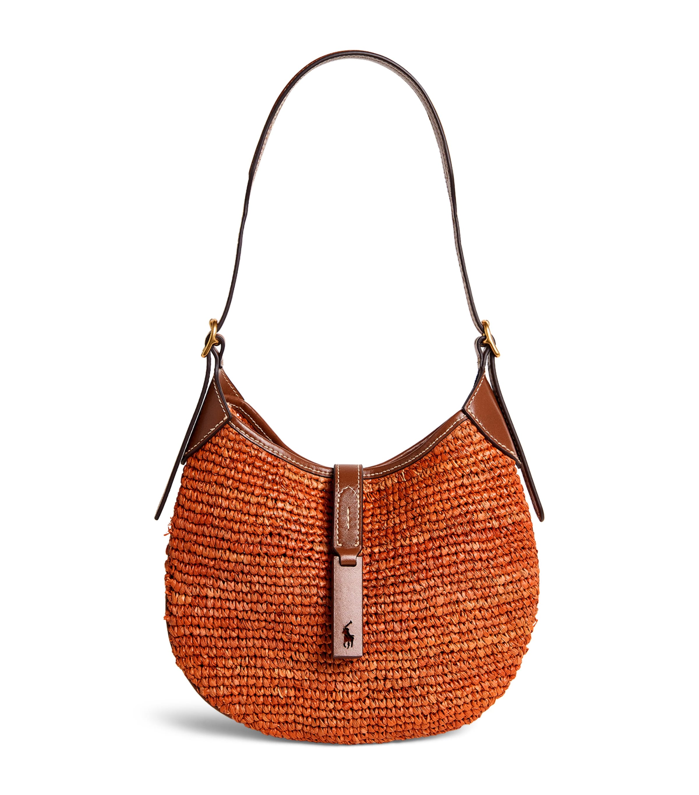 Small Crochet Polo ID Shoulder Bag SEQUOIA/CUOIO Image 1