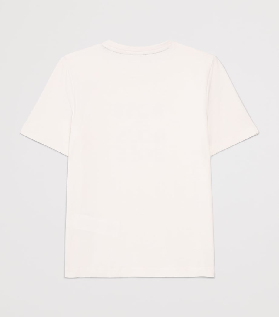 BOSS Kidswear Cotton Logo T-Shirt (4-16 Years) Ivory Image 2