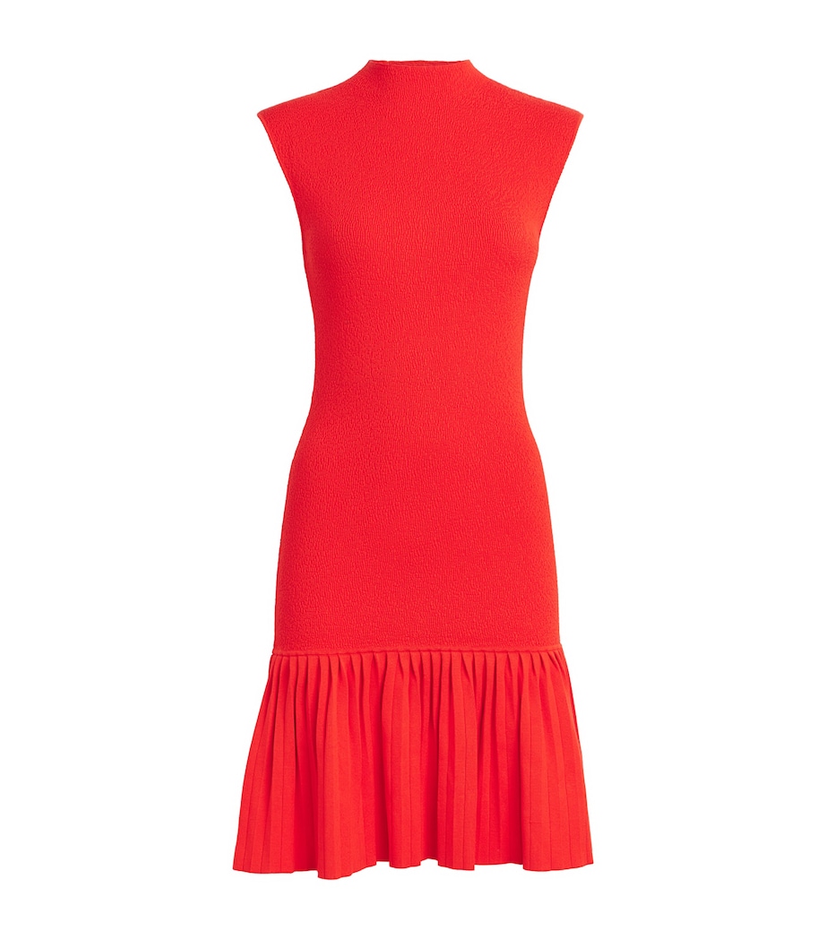 Claudie Pierlot Womens Knitted High-Neck Mini Dress Tangerine Image 1