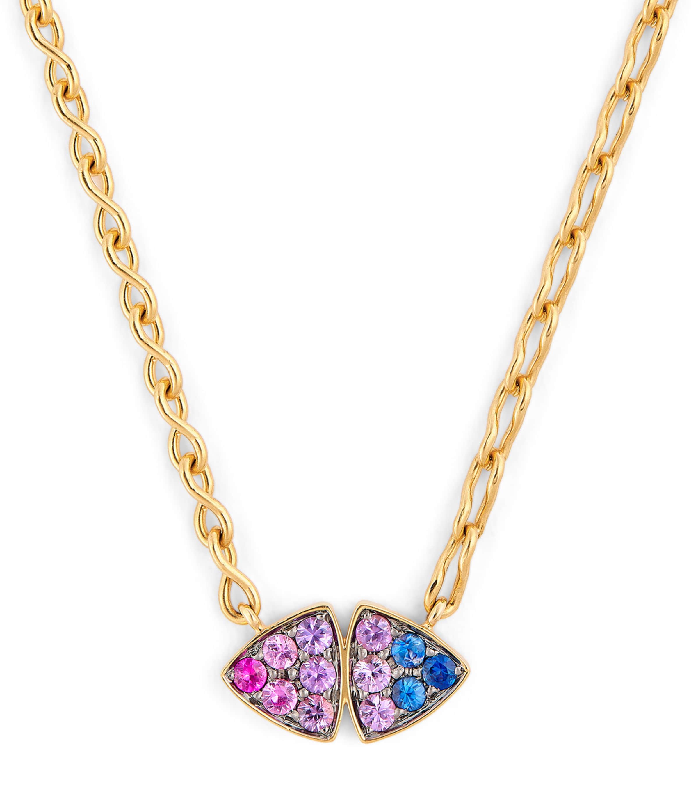 Emily P. Wheeler Yellow Gold and Sapphire Ombre Candy Sky Necklace | Fine Jewellery | Fine Necklaces | Pendants | Designers | Emily P. Wheeler