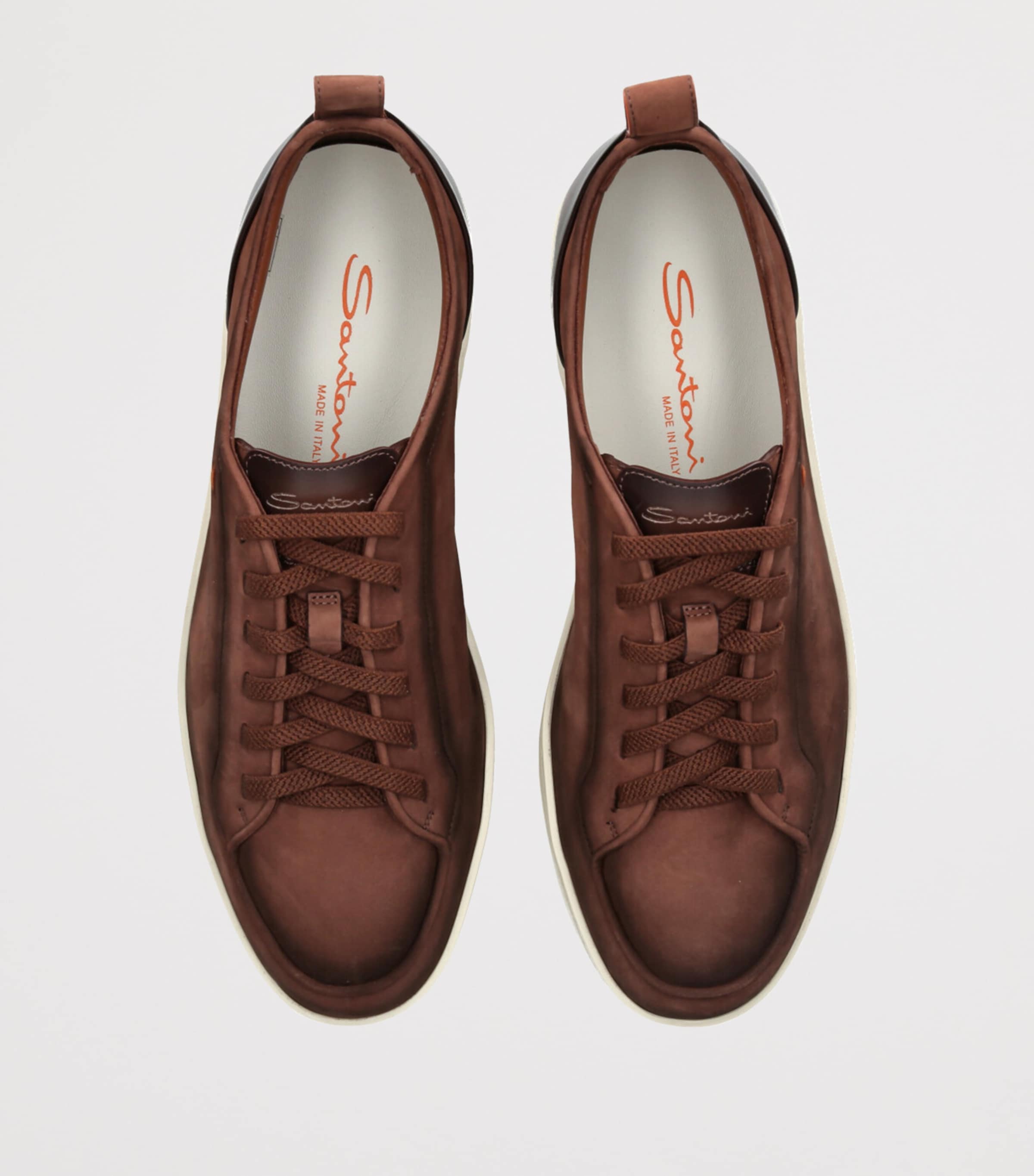 Santoni Leather Montecarlo Sneakers Brown Image 4