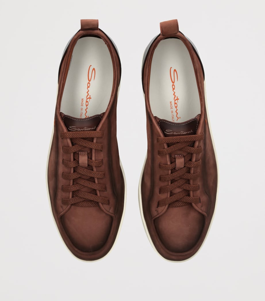 Santoni Leather Montecarlo Sneakers Brown Image 4