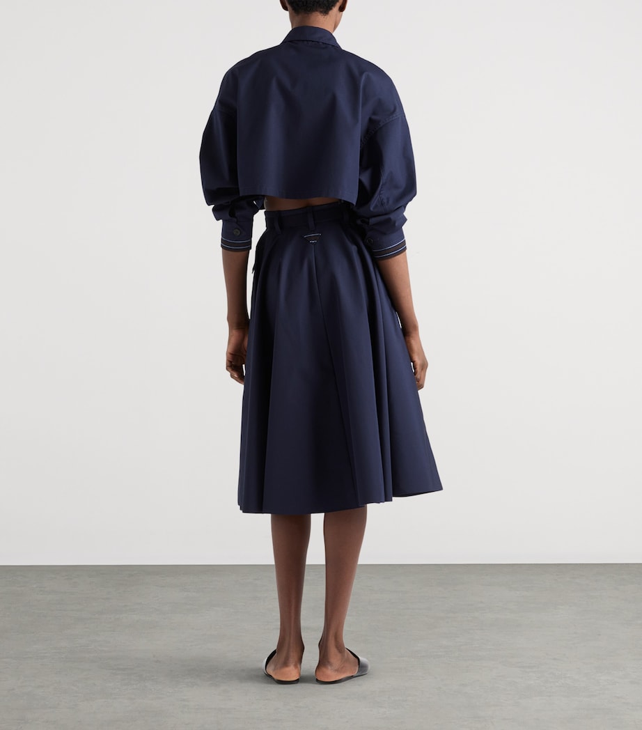 Prada Womens Triangle Shirt Jacket Blue Image 3