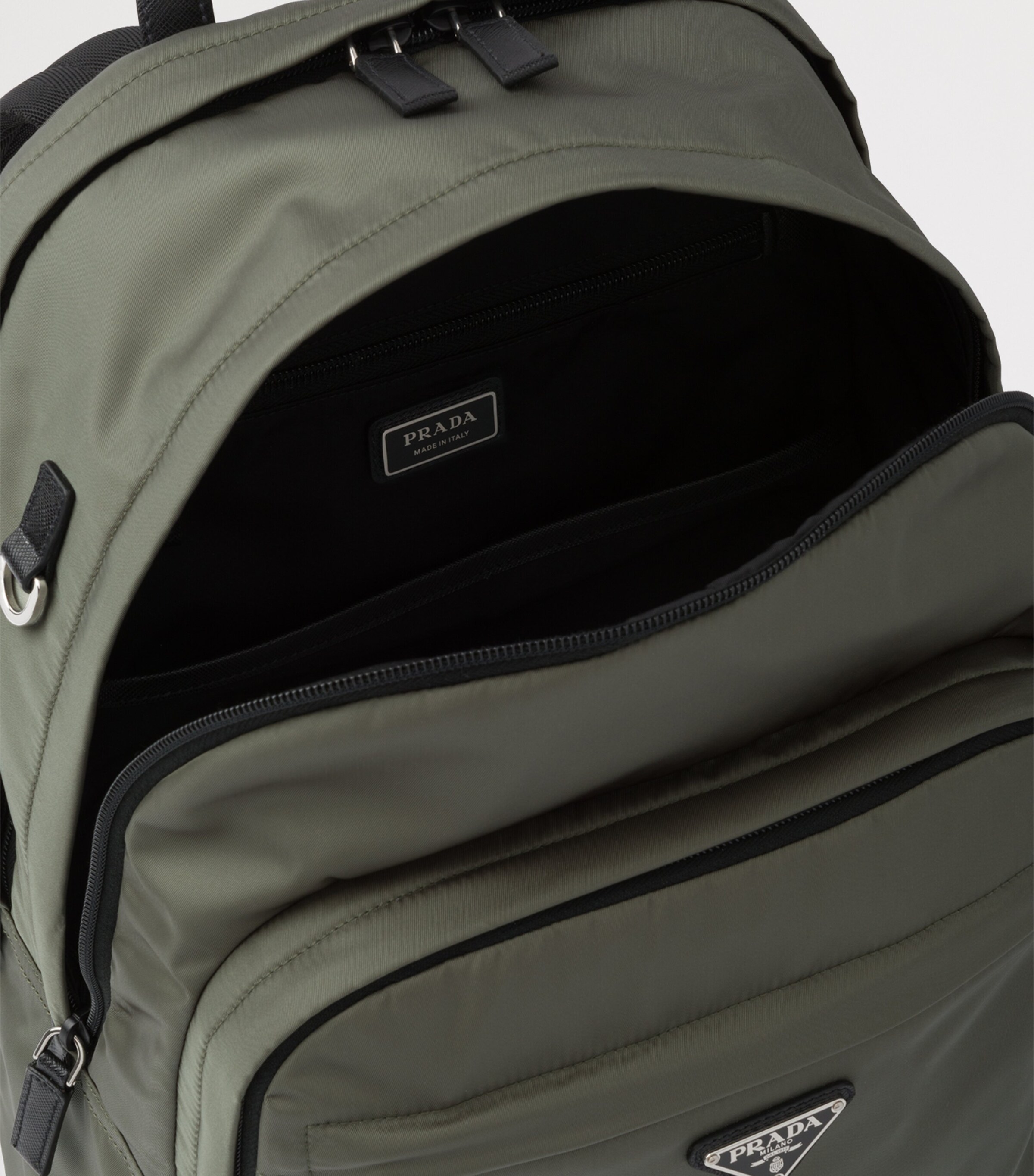 Re-Nylon and Saffiano Leather Backpack F0414 Image 5