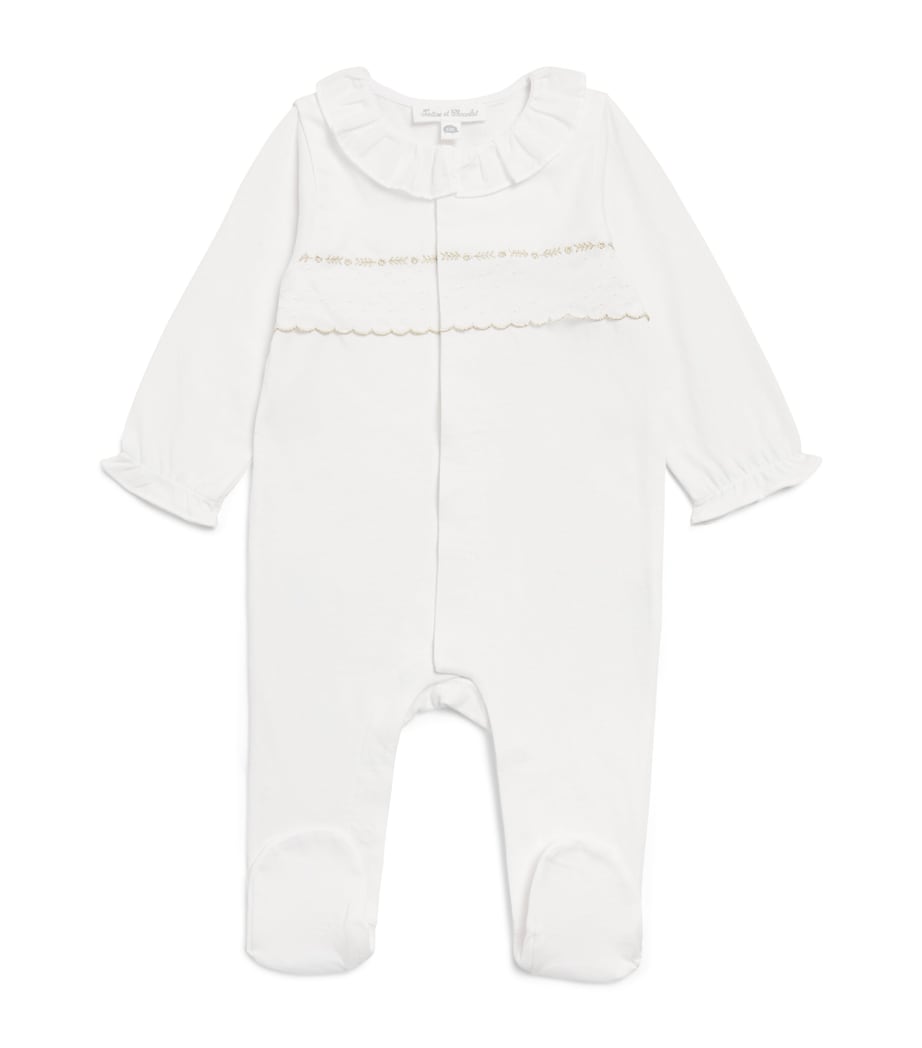 Tartine et Chocolat Cotton Embroidered All-In-One (0-24 Months) Blanc Image 1