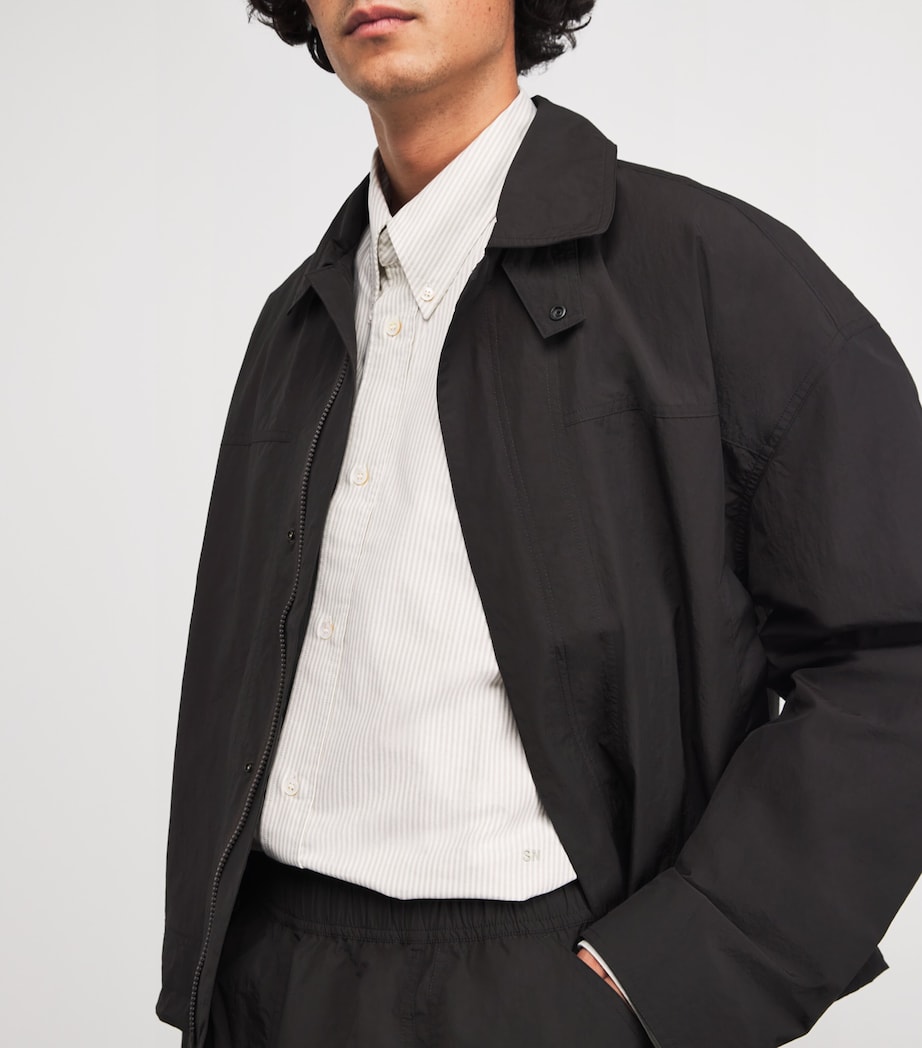 Cotton Stripe Oversized Ruskin Shirt KHAKI STRIPE Image 6