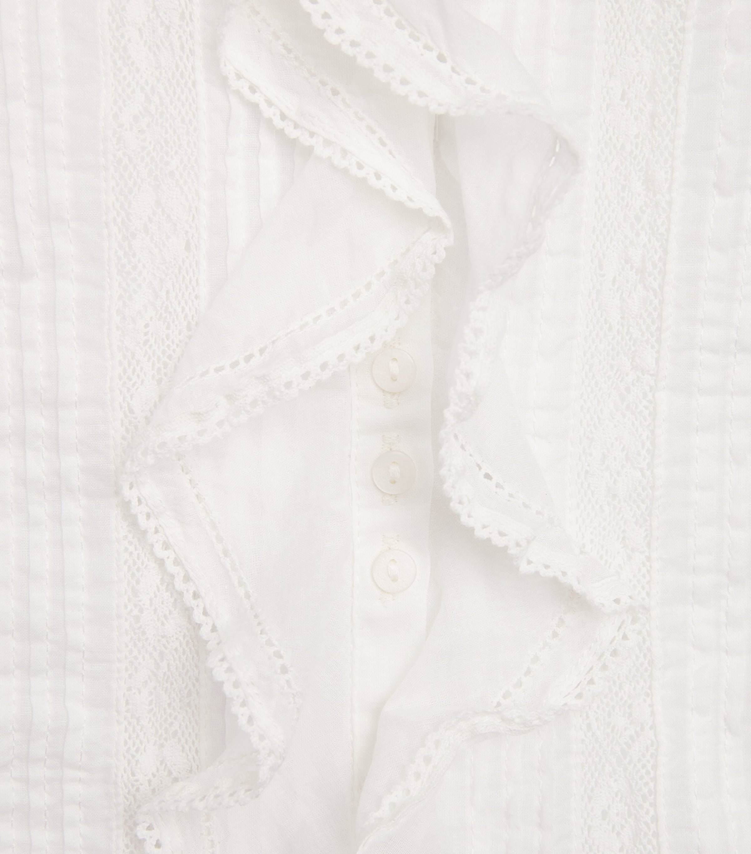ME+EM Womens Cotton Voile Ruffle Blouse White Image 6