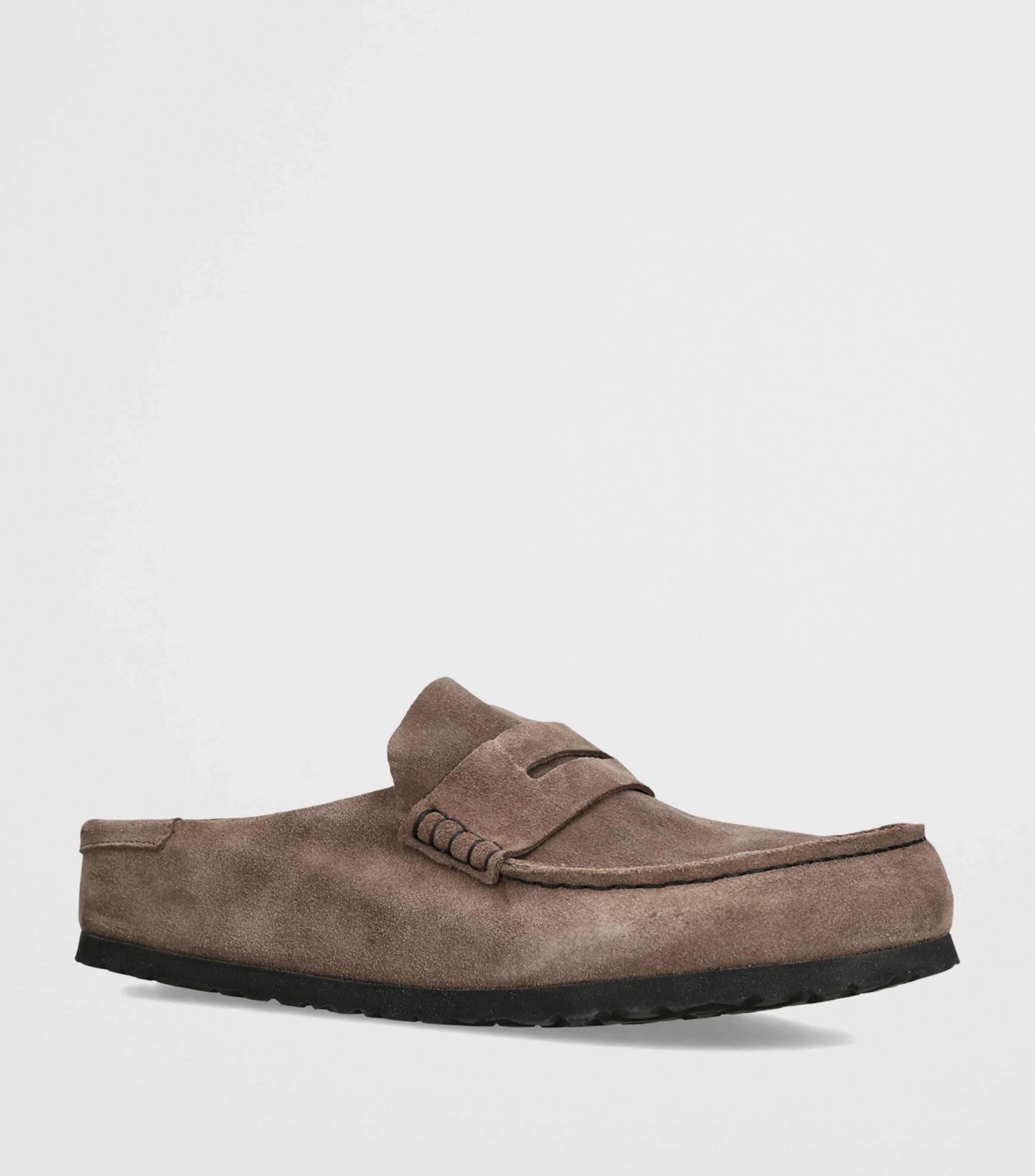 Birkenstock Suede Naples Wrapped Clogs Grey/dark Image 3