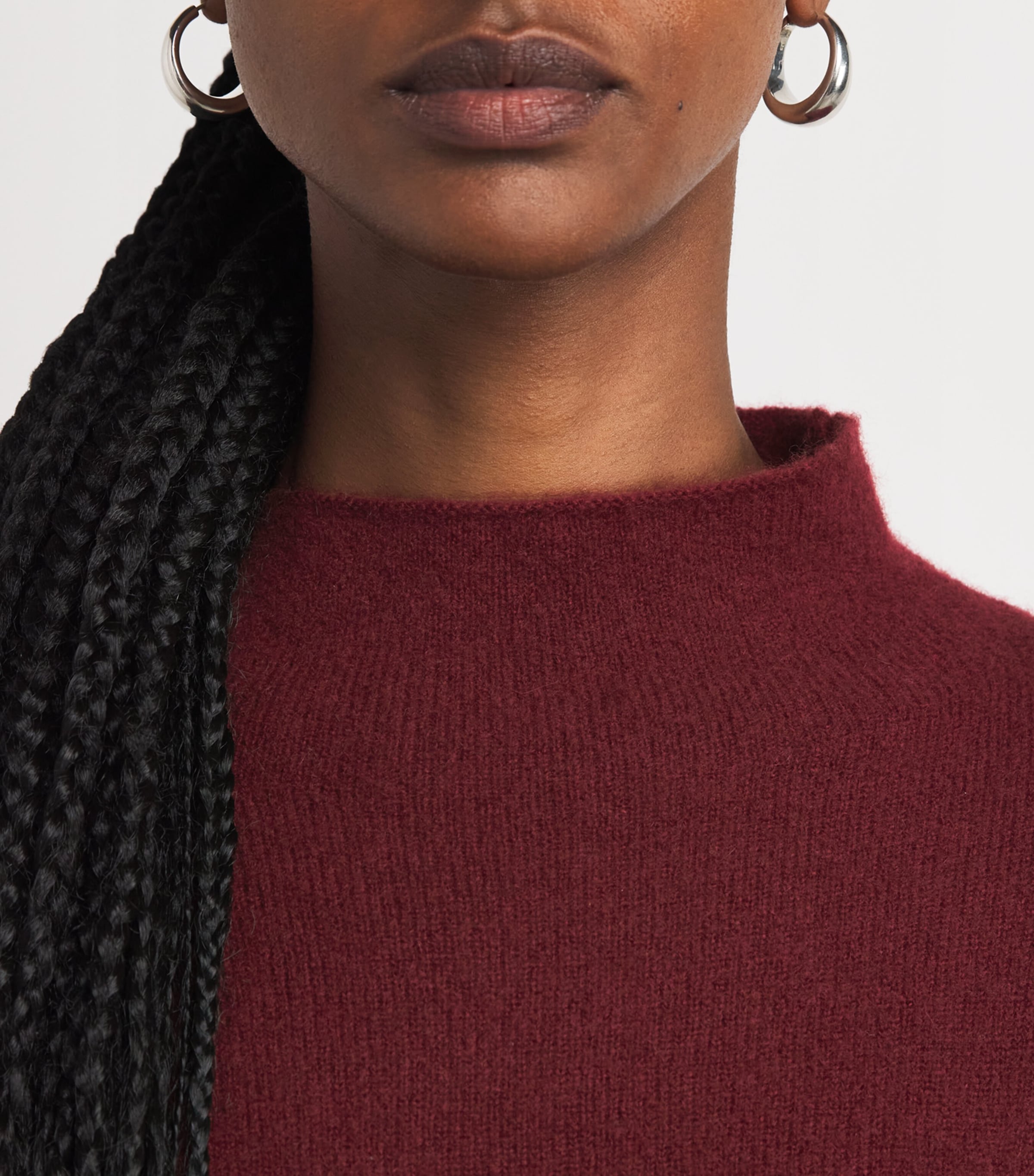 Cashmere-Blend High-Neck Sweater RASPBERRY Image 6