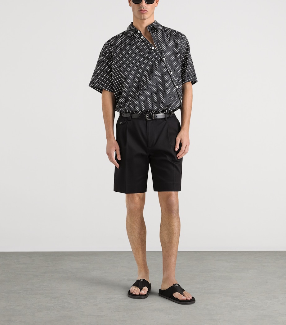 Dolce&Gabbana Mens Linen Polka Dot Asymmetric Shirt Pois Piccolo F Image 2