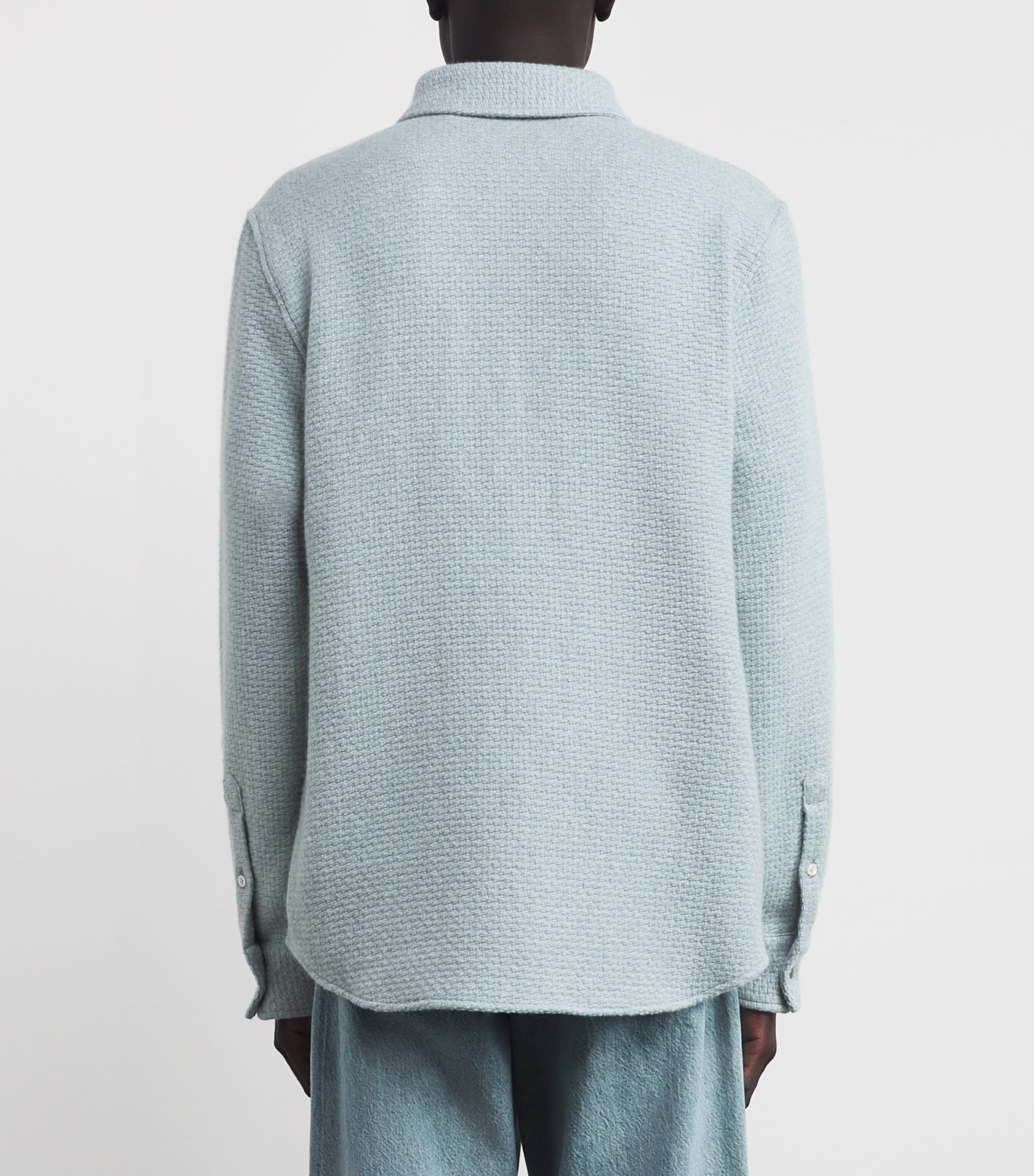 Cashmere Waffle-Knit Overshirt LABRADORITE Image 4