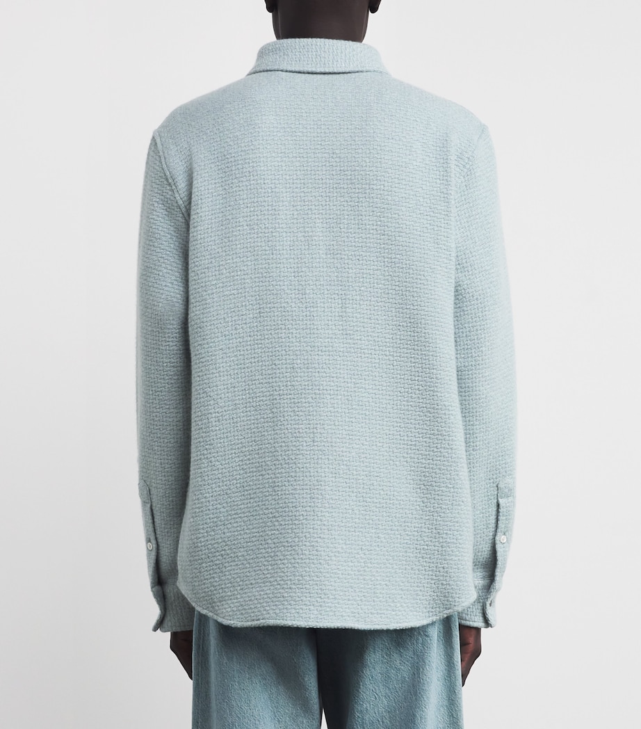 Cashmere Waffle-Knit Overshirt LABRADORITE Image 4