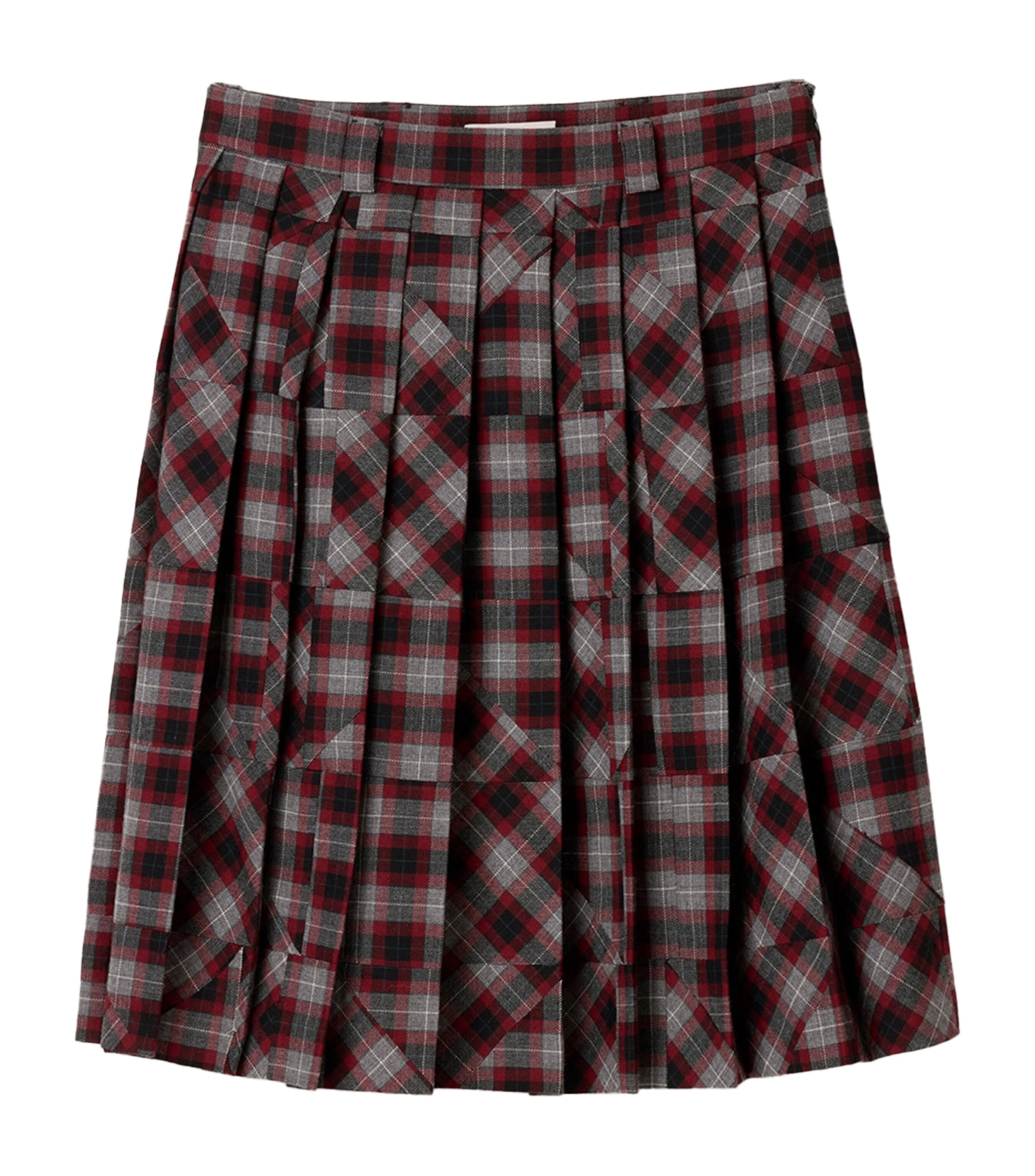 Wool Tartan Midi Skirt F0ETA Image 1