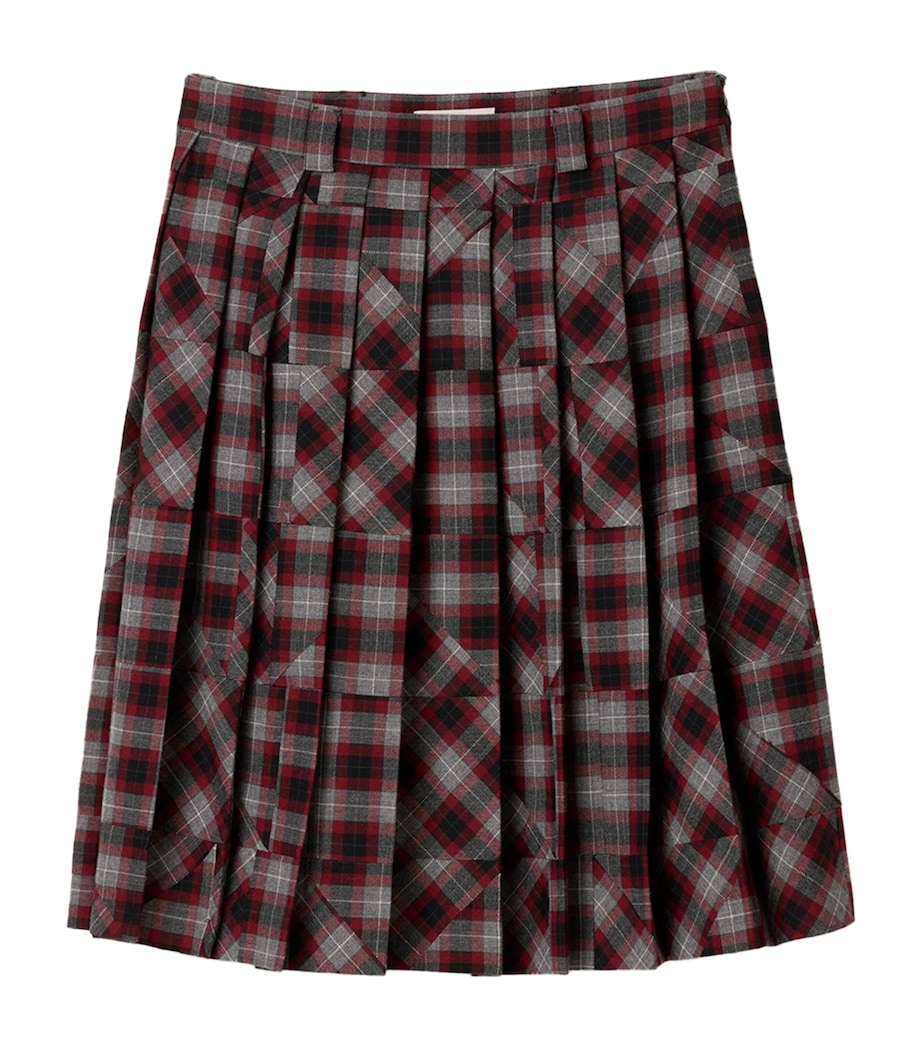 Wool Tartan Midi Skirt F0ETA Image 1
