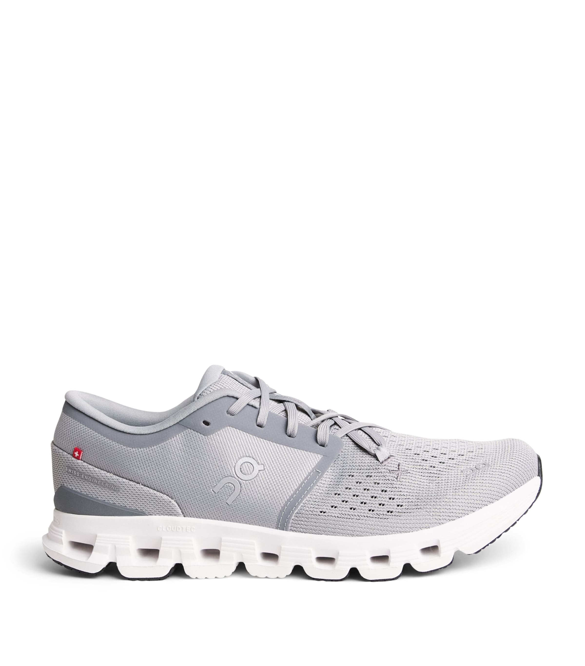 On Mens Cloud X 4 Trainers Alloy | Ivory Image 1