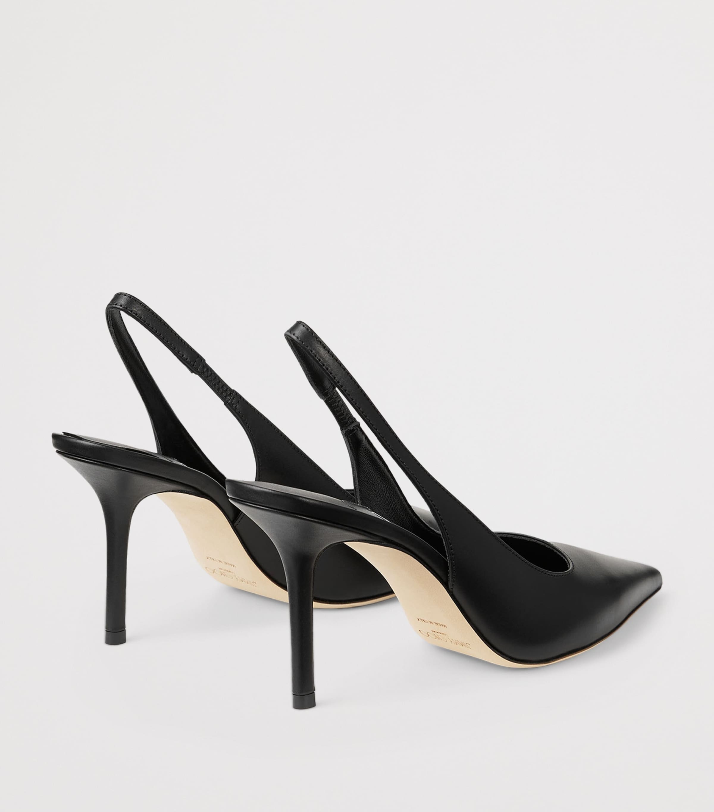 Jimmy Choo Womens Love 85 Leather Slingback Pumps Black Image 5