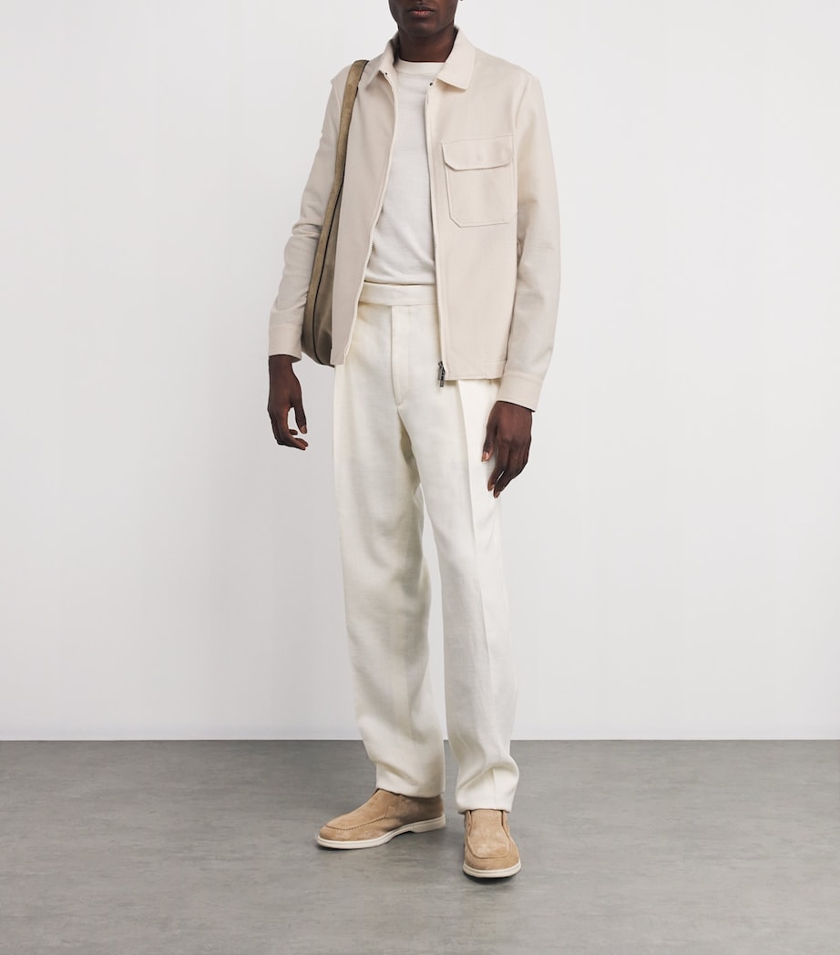 Collared Bomber Jacket Z0913 AVORIO Image 2