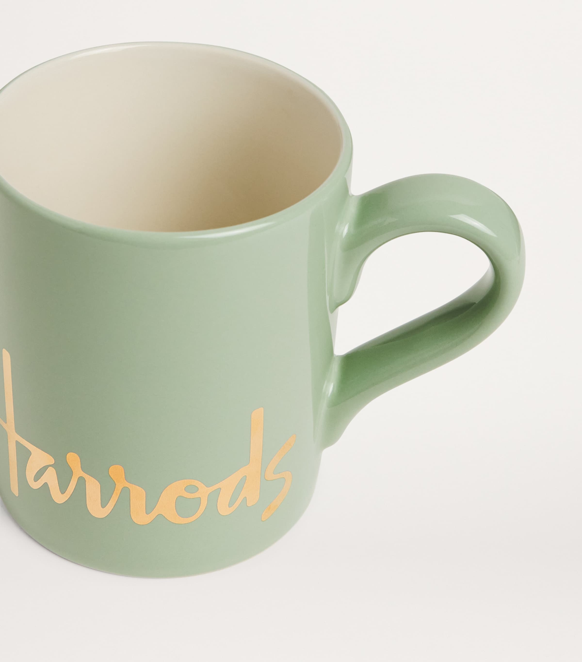 Harrods Logo Mug Soft Green Image 3