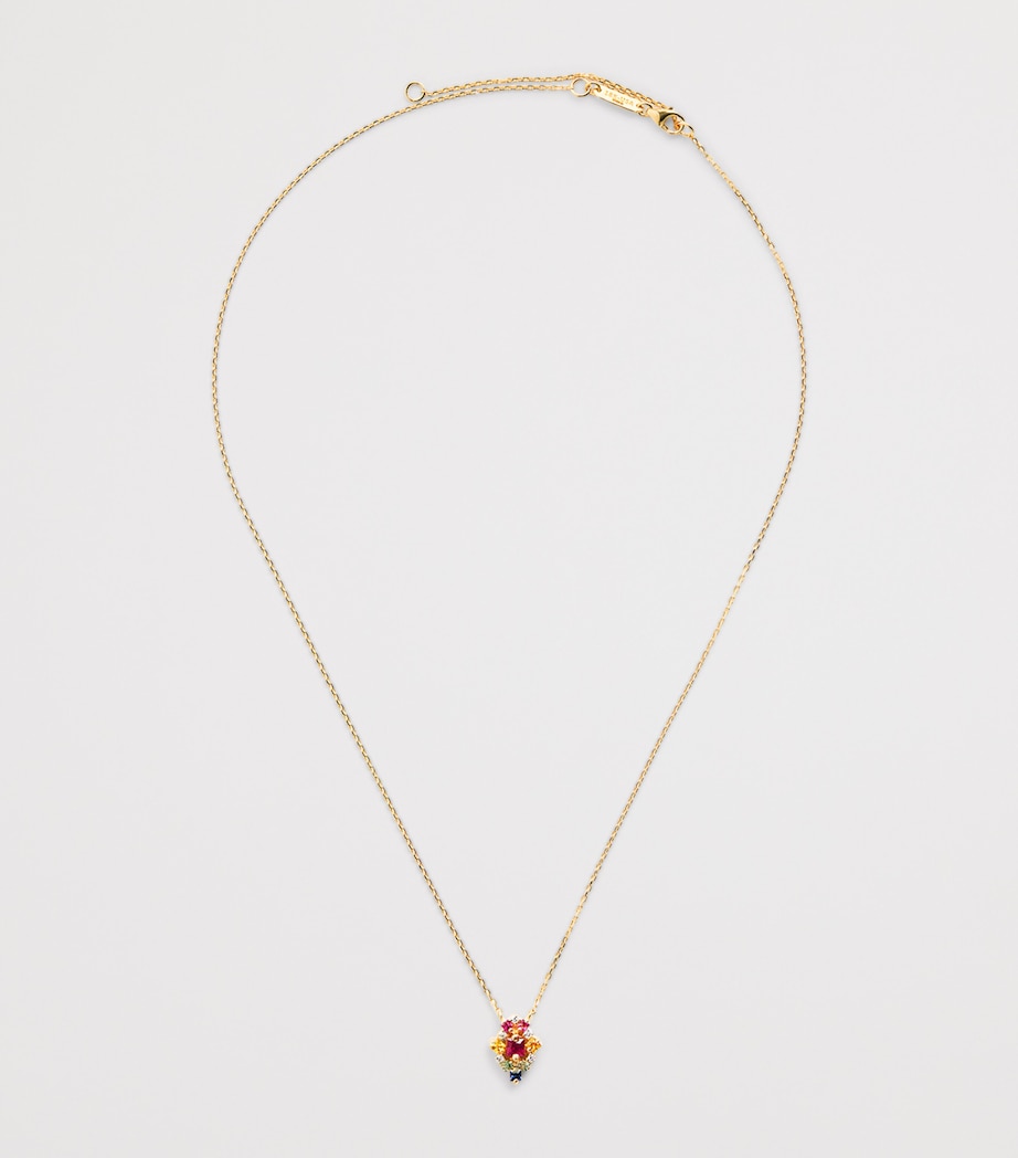 Yellow Gold, Diamond and Sapphire La Fantasie Necklace 18K YG/RS Image 2