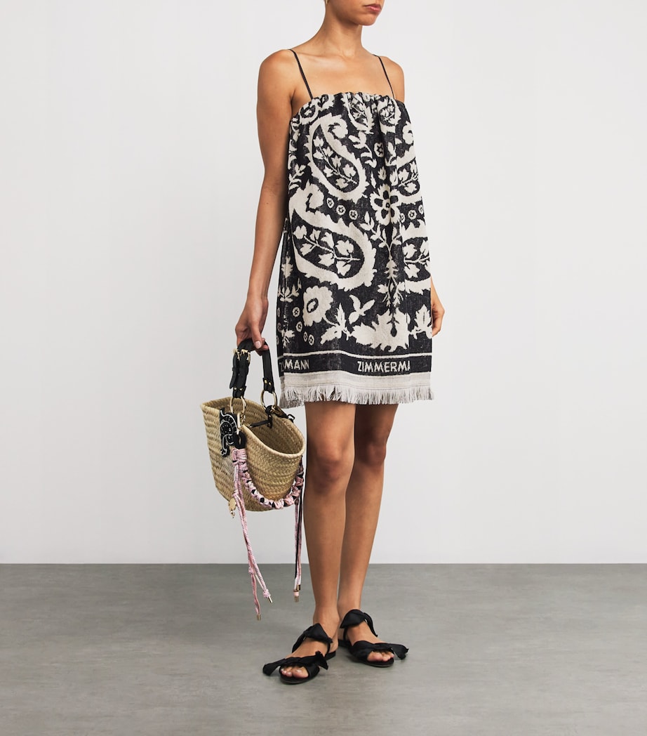 Cotton Towelling Coco Mini Dress BLCR/BLACK/CREAM Image 2