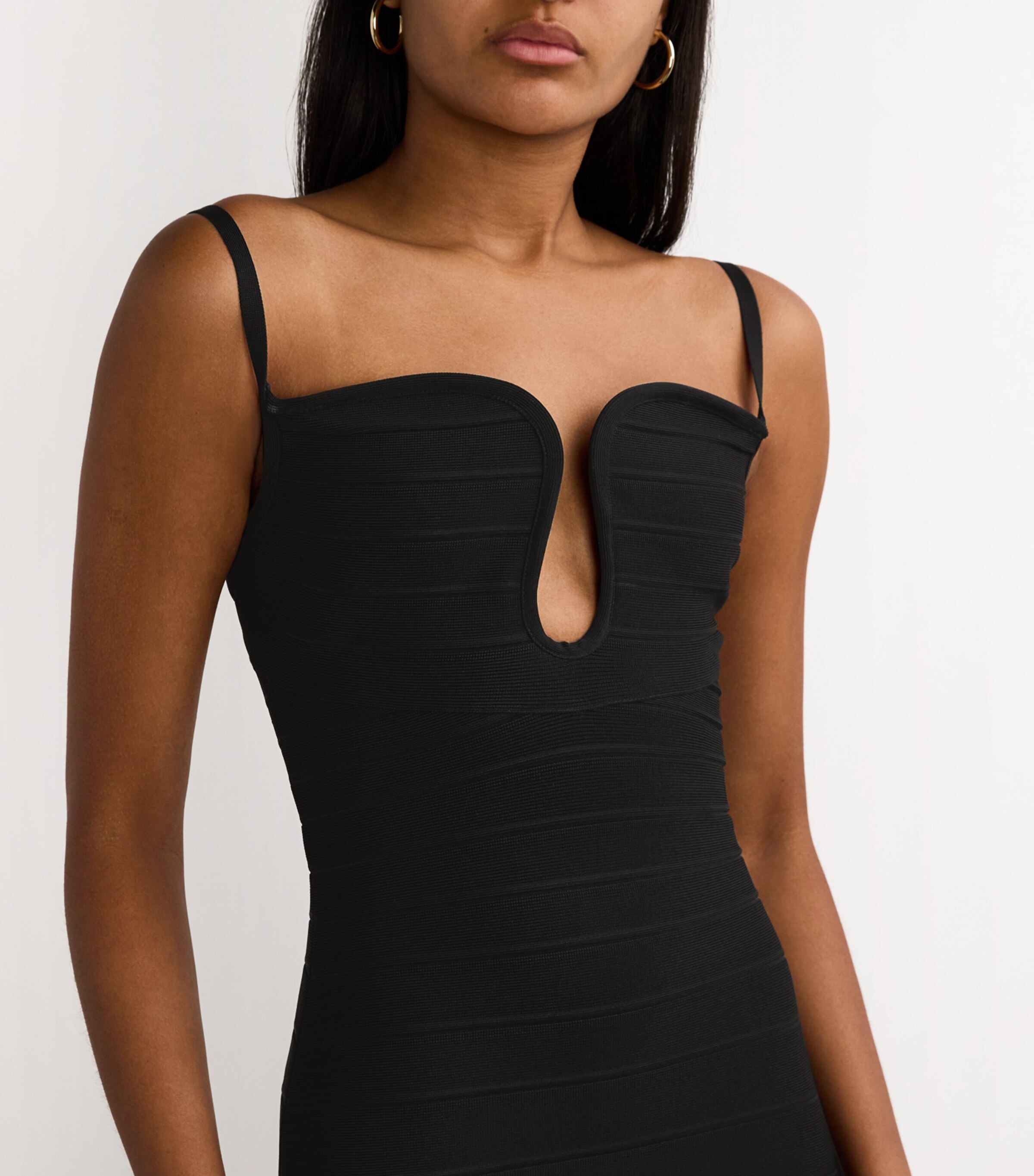 Herv Lger Black Salma Bandage Dress | Harrods UK