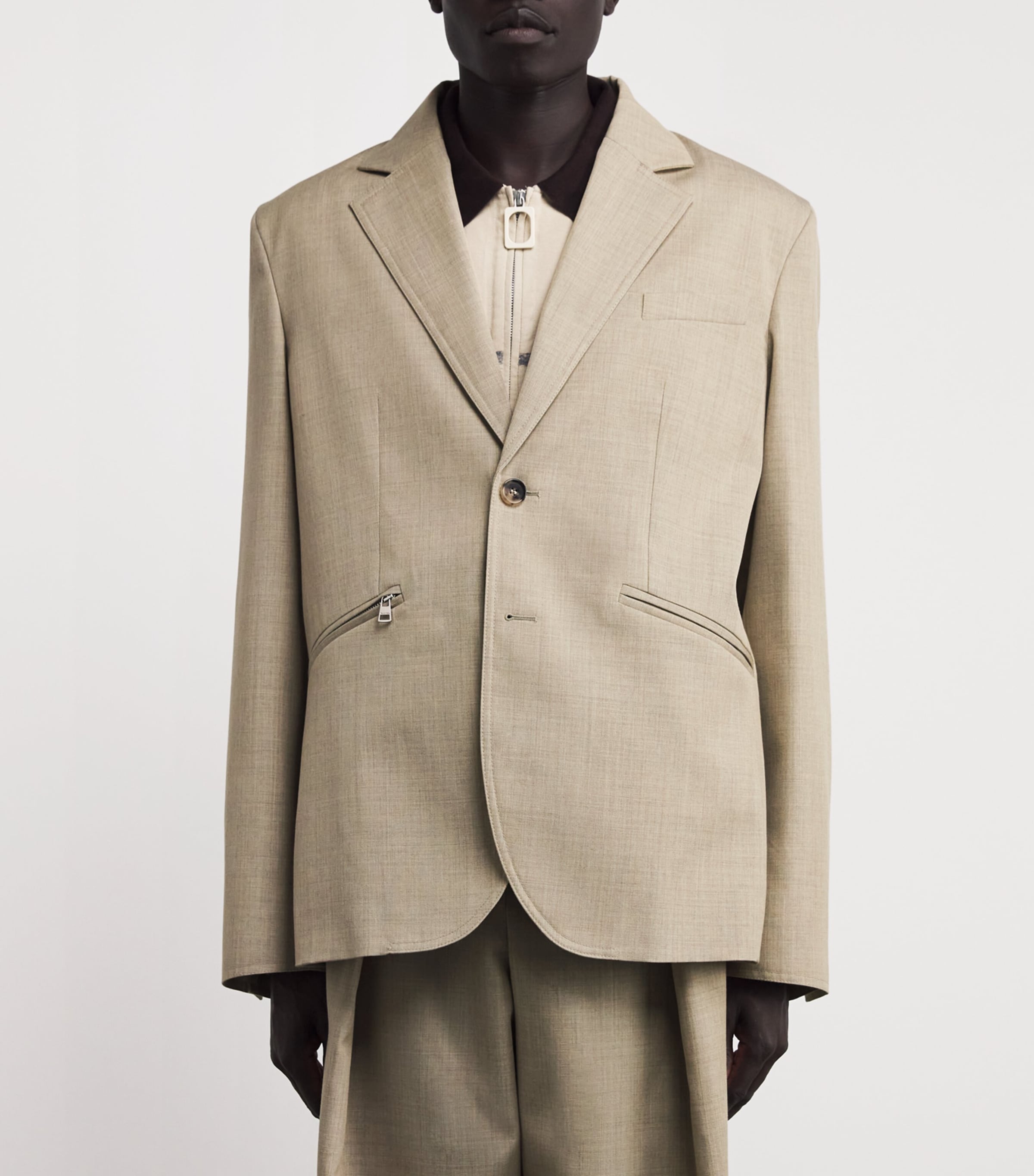 JW Anderson Beige Wool Tailored Blazer | Harrods AE