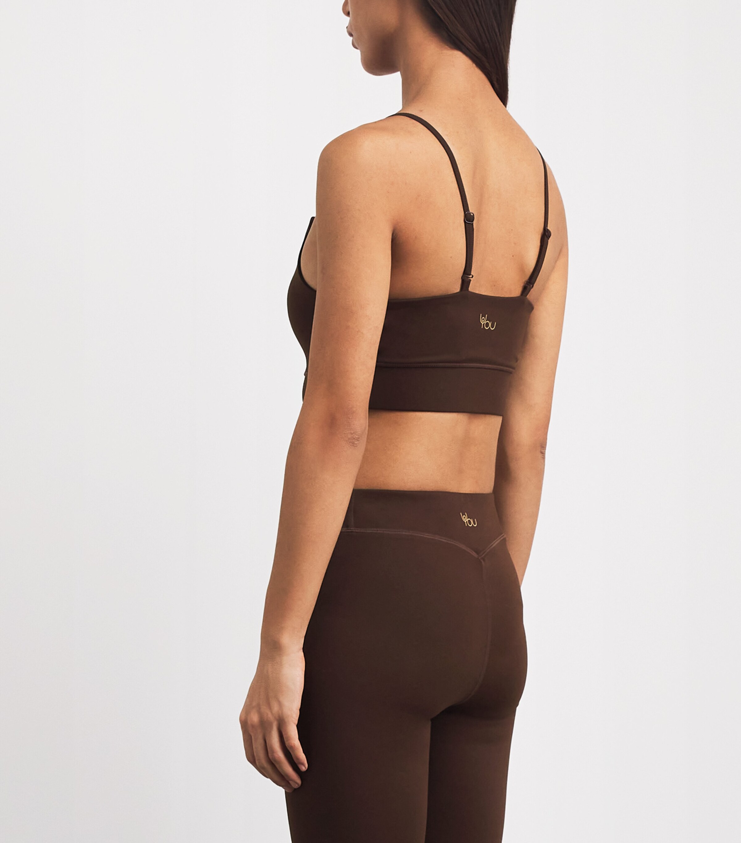 Y.O.U Womens Leamington Sports Bra Potting Soil Image 5