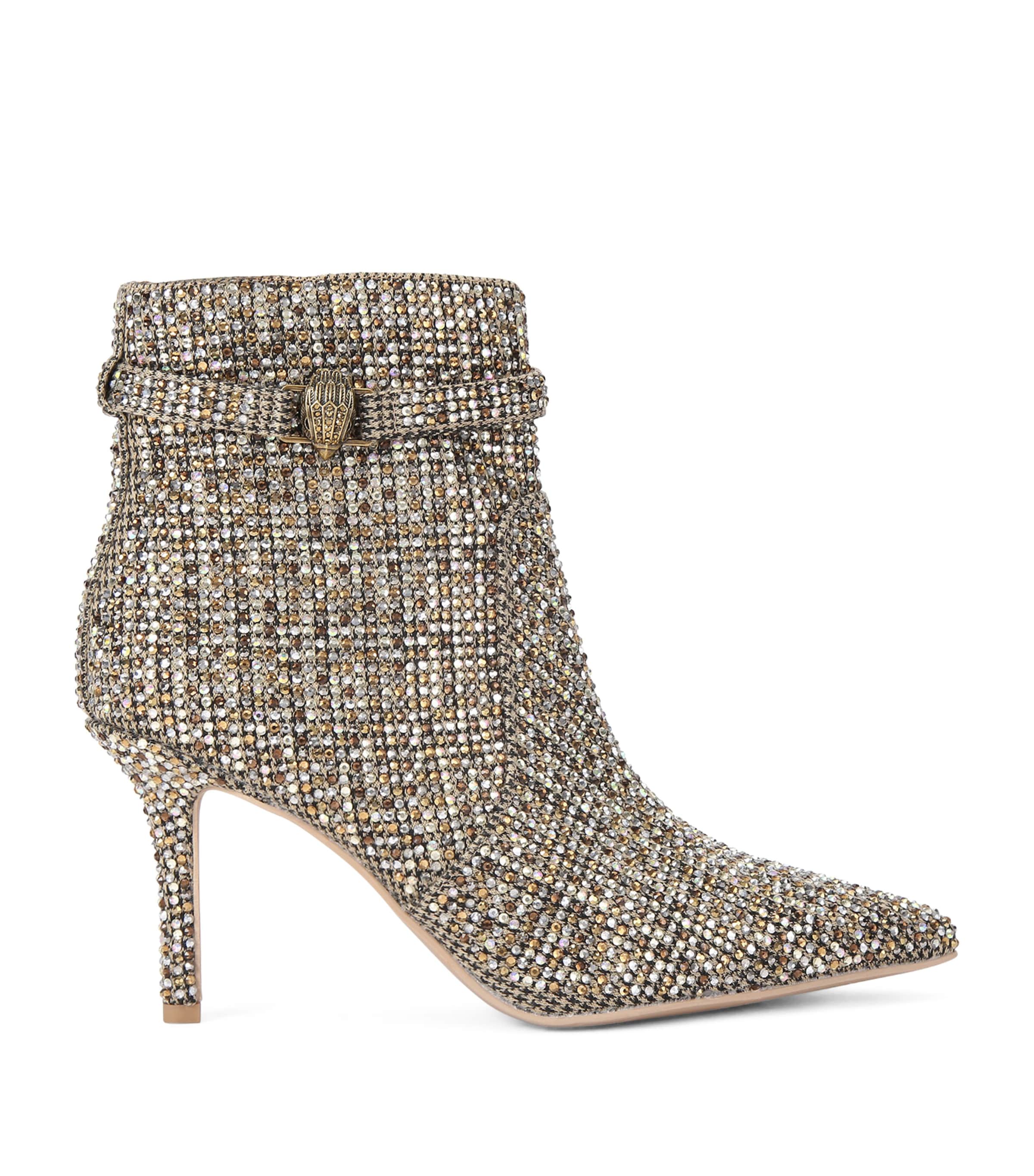 Rhinestone Kensington Ankle Boots BEIGE COMB Image 1