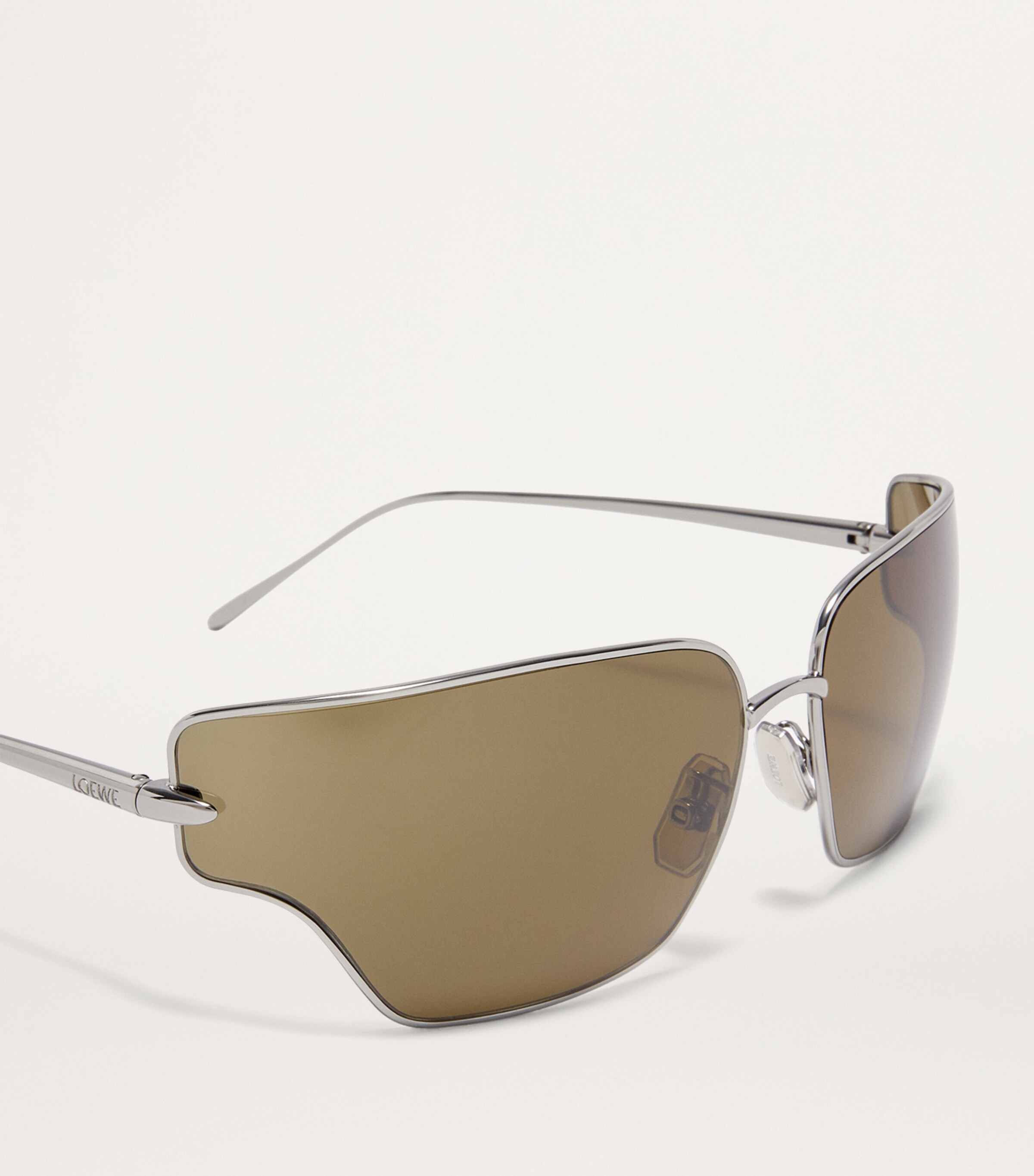 LOEWE Metal Arch Sunglasses Solid Khaki Green Image 4