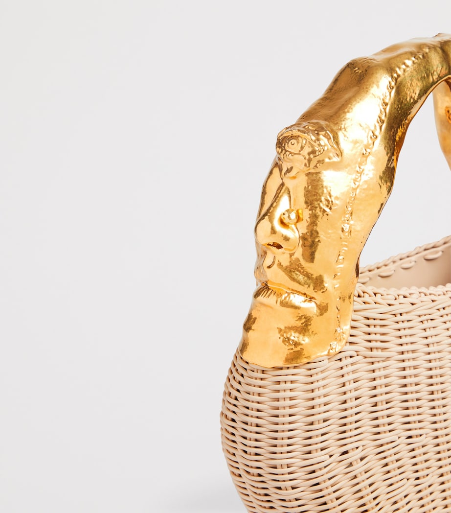 Schiaparelli Calfskin Anatomy Basket Bag Beige Image 7