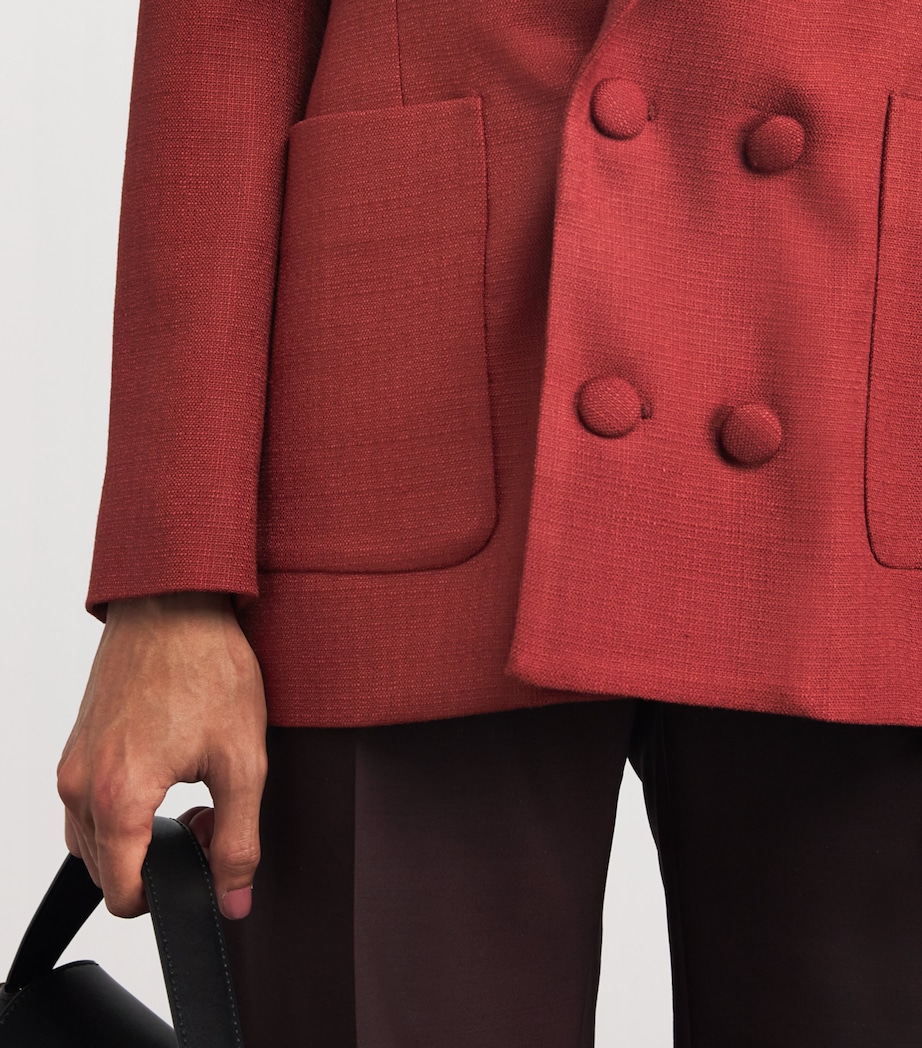 Canvas Riva Double-Breasted Blazer SIENN SIENNA Image 6