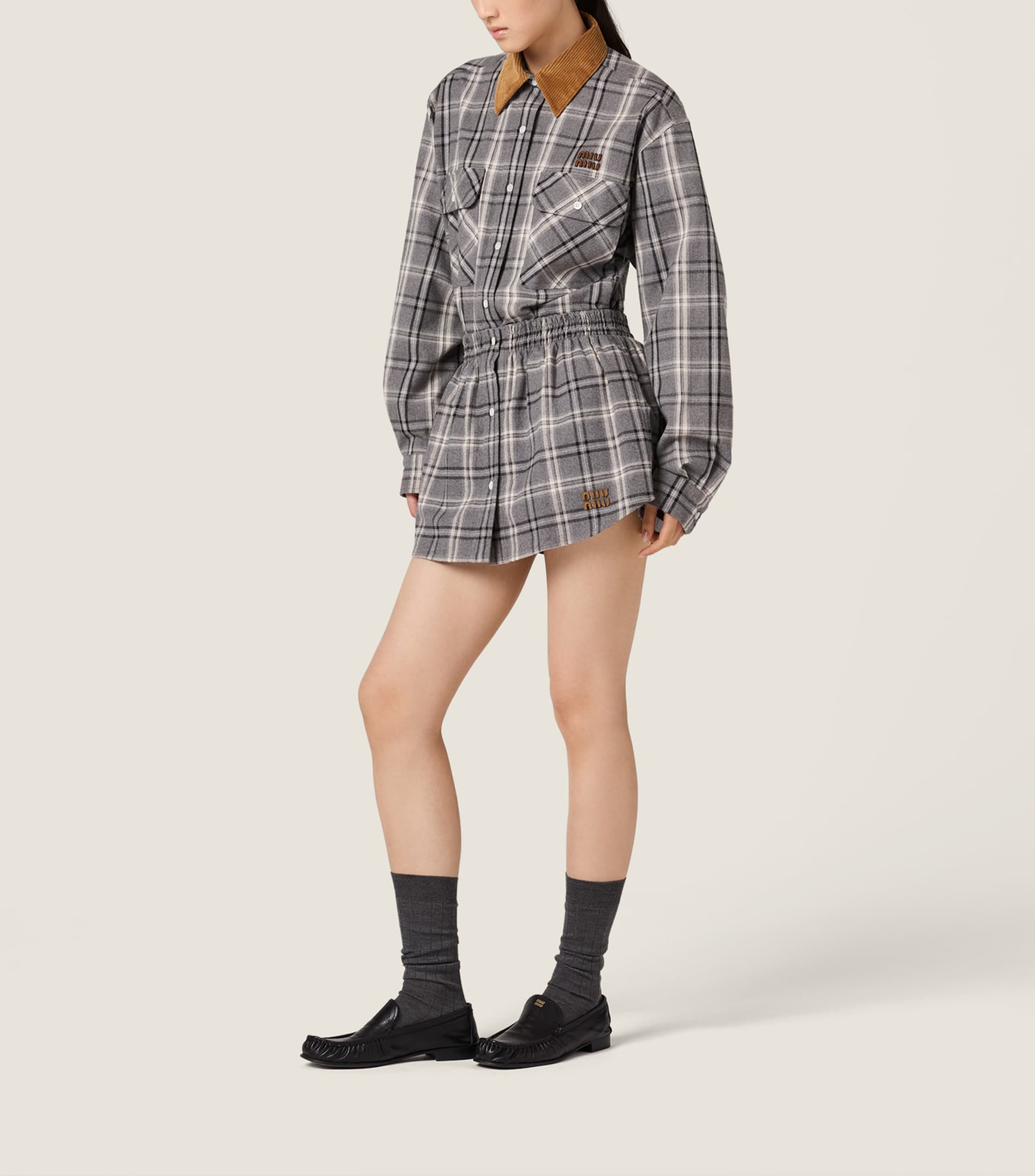 Miu Miu Womens Cotton Flannel Shirt Image 2
