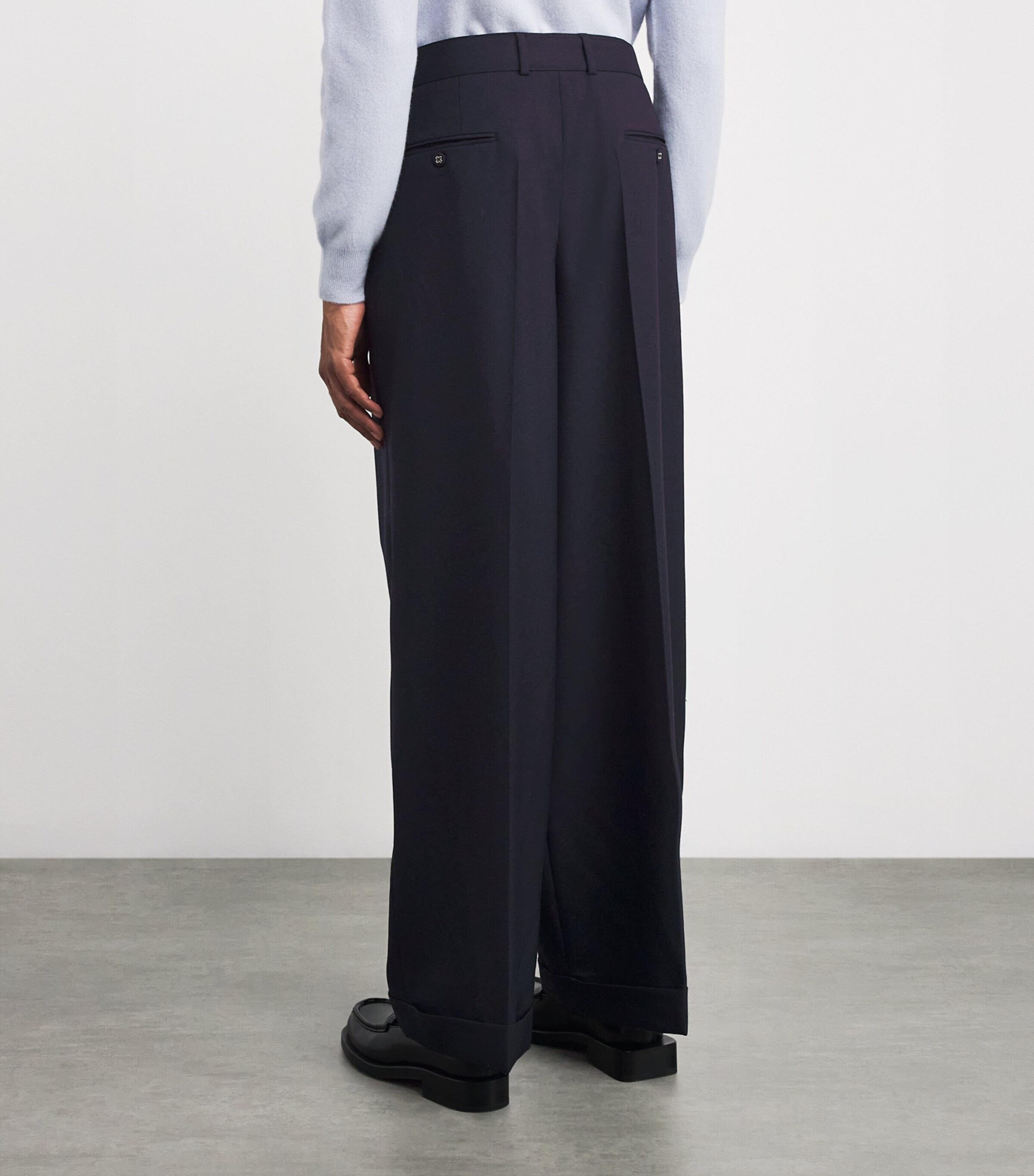 Wool Evans Trousers DARK NAVY Image 4
