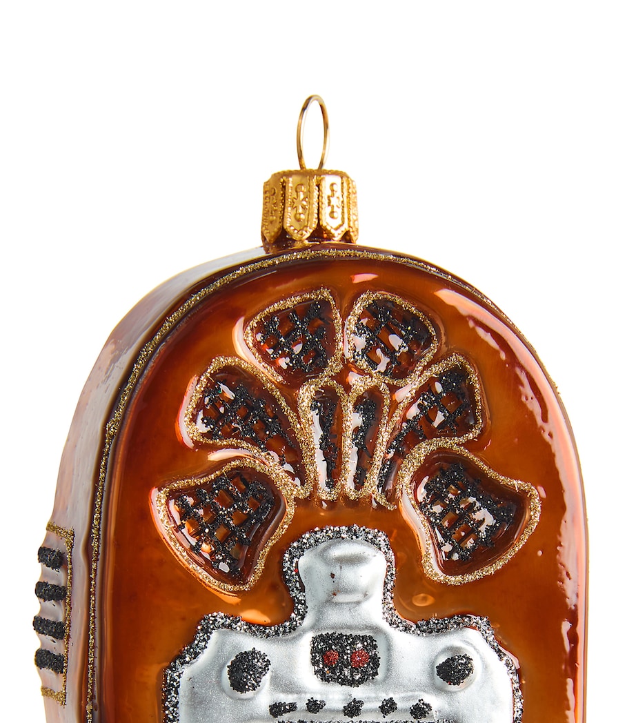 Glass Vintage Radio Tree Decoration MULTI Image 2