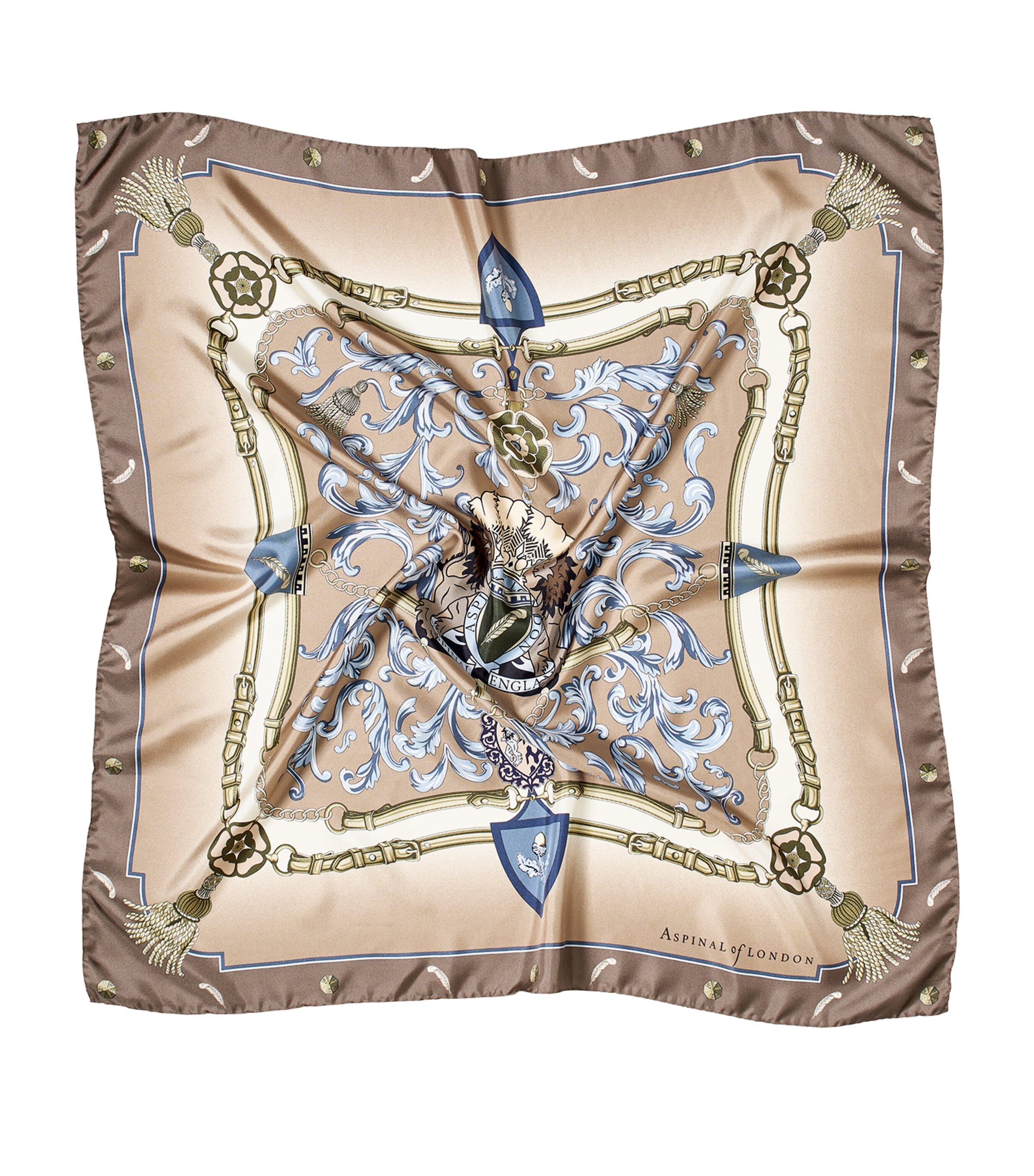 Silk Signature Printed Scarf LATTE Image 2