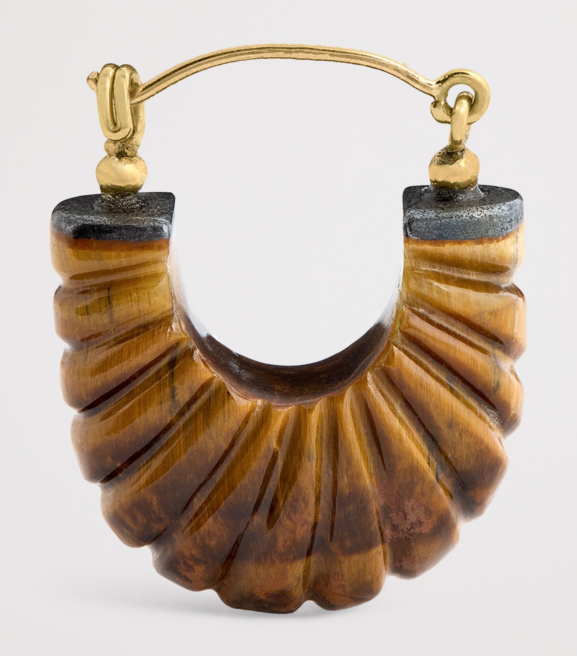 Ulla Johnson Tiger Eye Zora Hoop Earrings Tiger's Eye Image 4