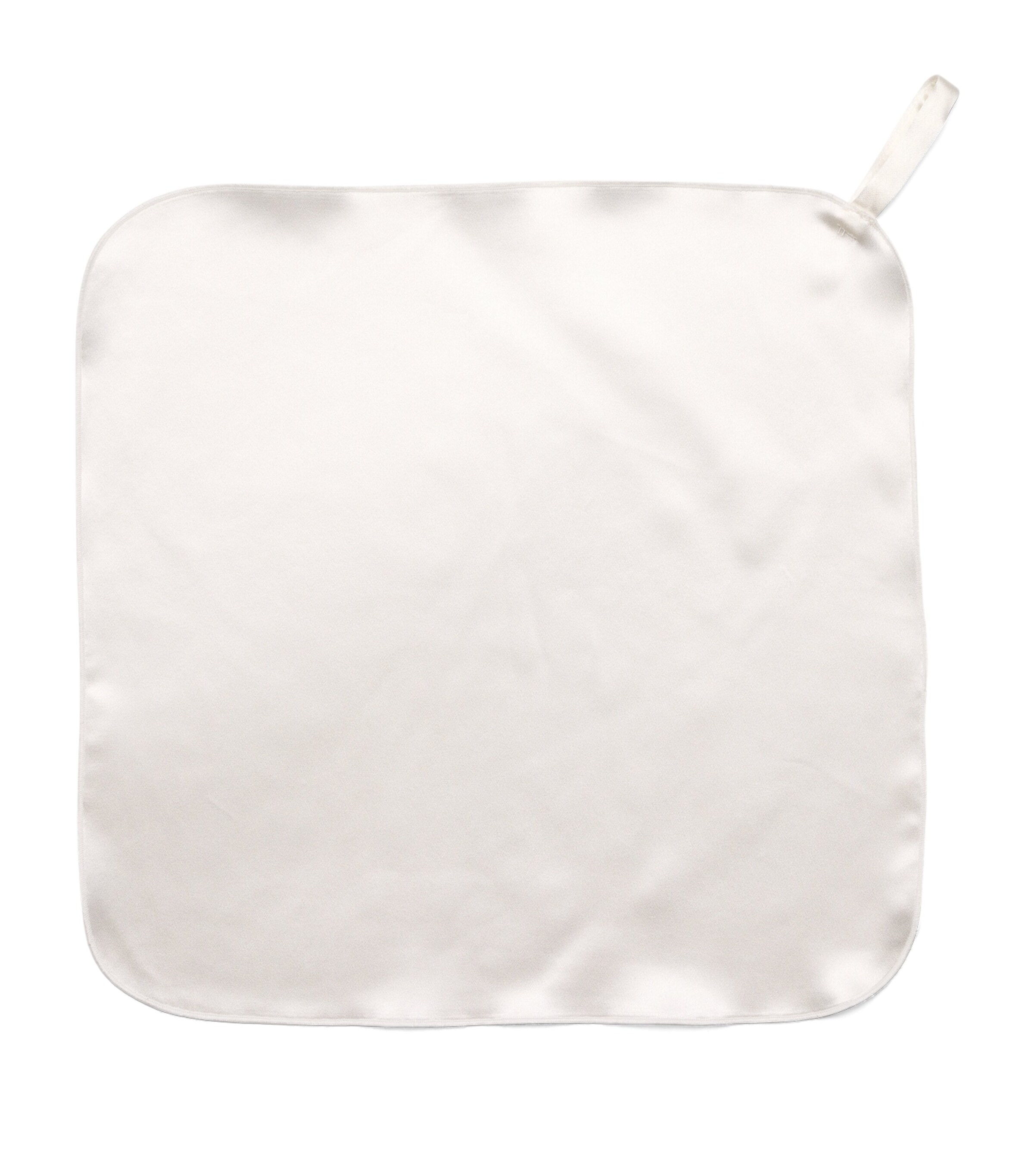 HYOUMANKIND Silk Face Cloth and Hair Tie Bundle White Image 2