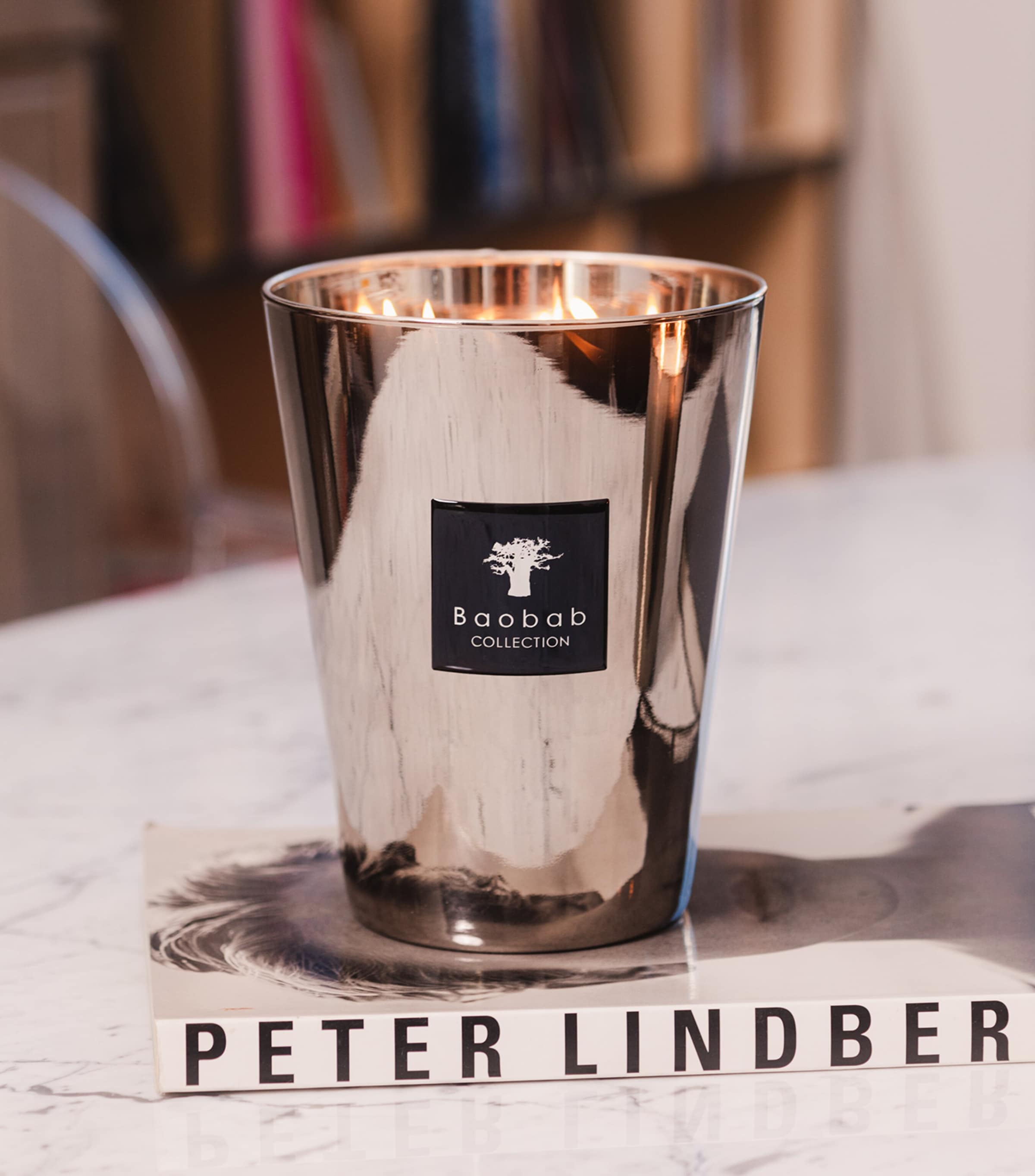 Baobab Collection Platinum Candle (16cm) Black Image 3