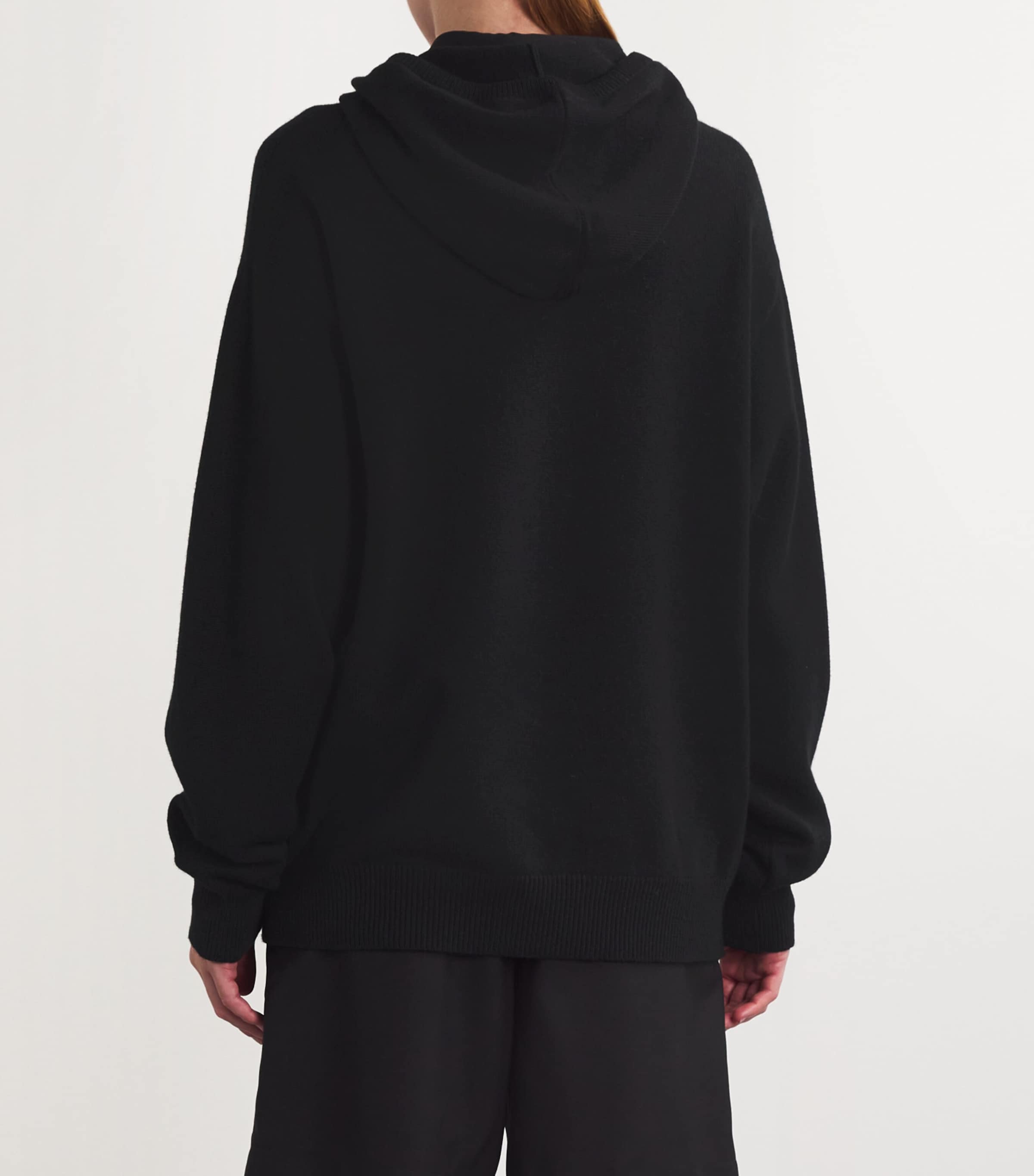 Cashmere Hoodie BLACK Image 4