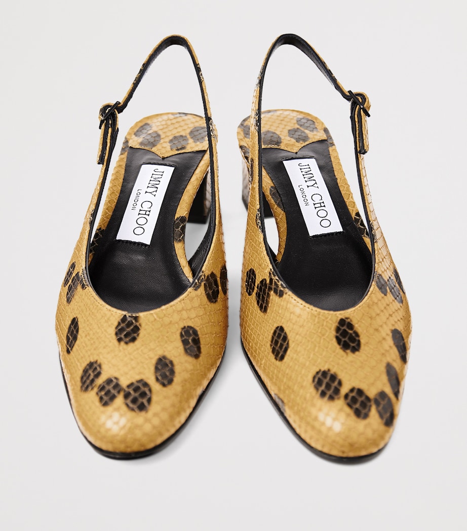 Jimmy Choo Eyla 45 Leather Slingback Pumps Cigar/black Image 4