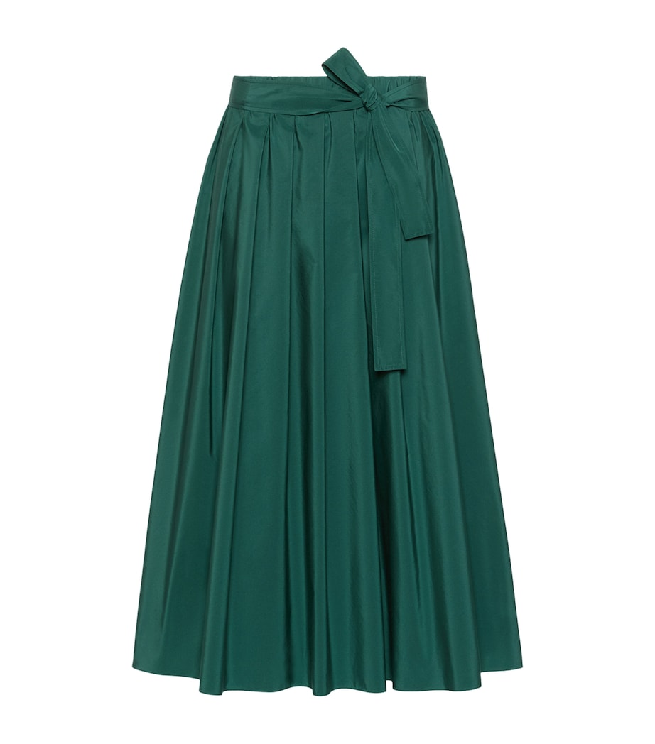 Weekend Max Mara Womens Pleated Midi Skirt Dark Green Image 1