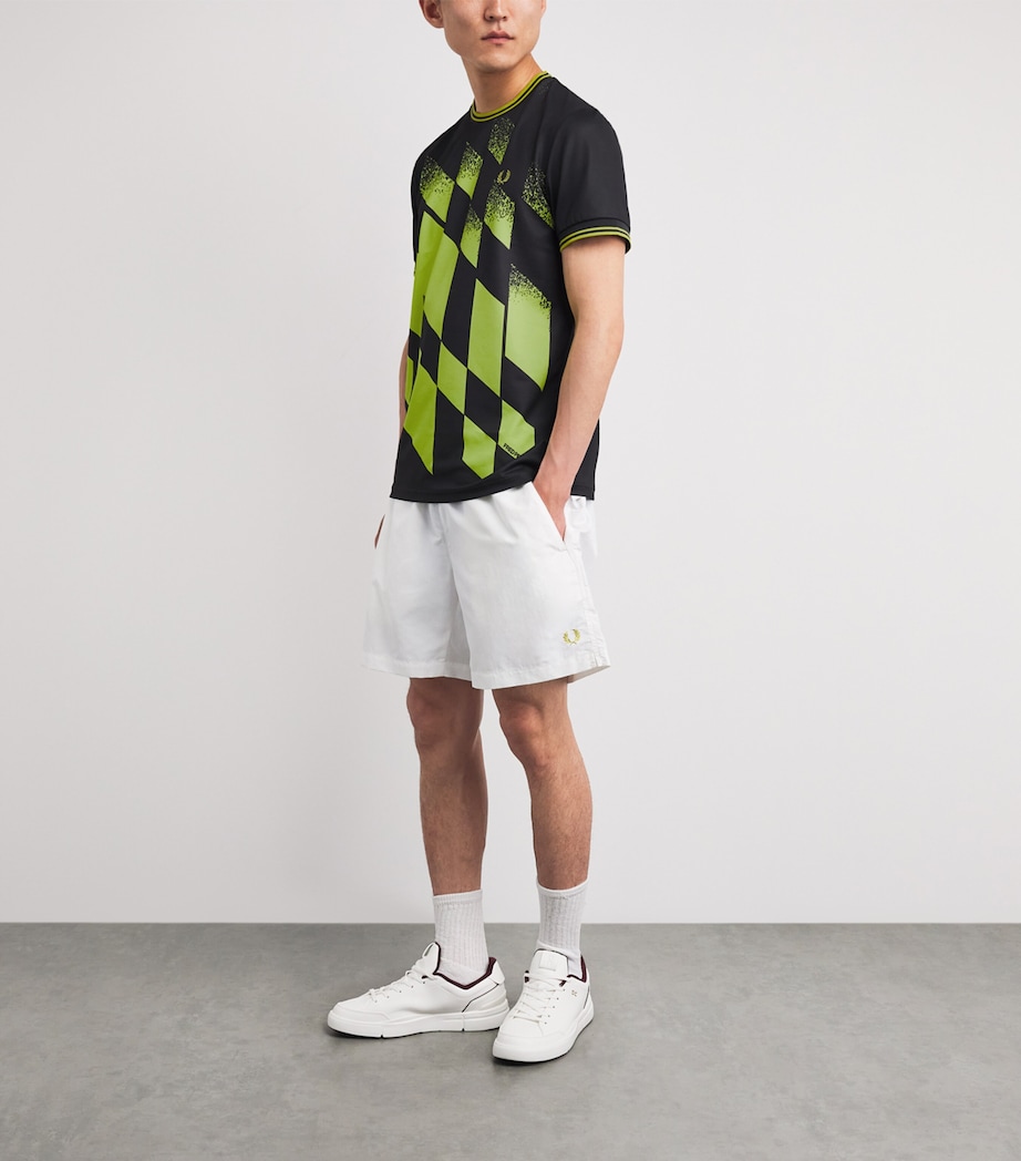 Fred Perry Mens Tennis Print Anchor T-Shirt Anchor Grey Image 2